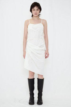 SATIN CAMISOLE DRESS / WHITE