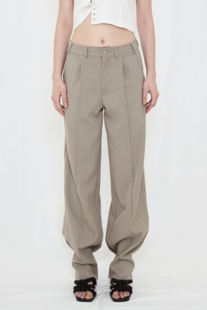 LOOSE TAPERED SLACKS / GRAY