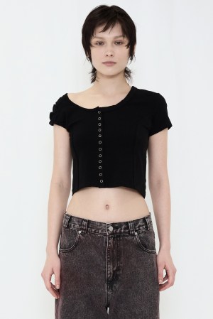 ASYMMETRIC MINI TOP / BLACK