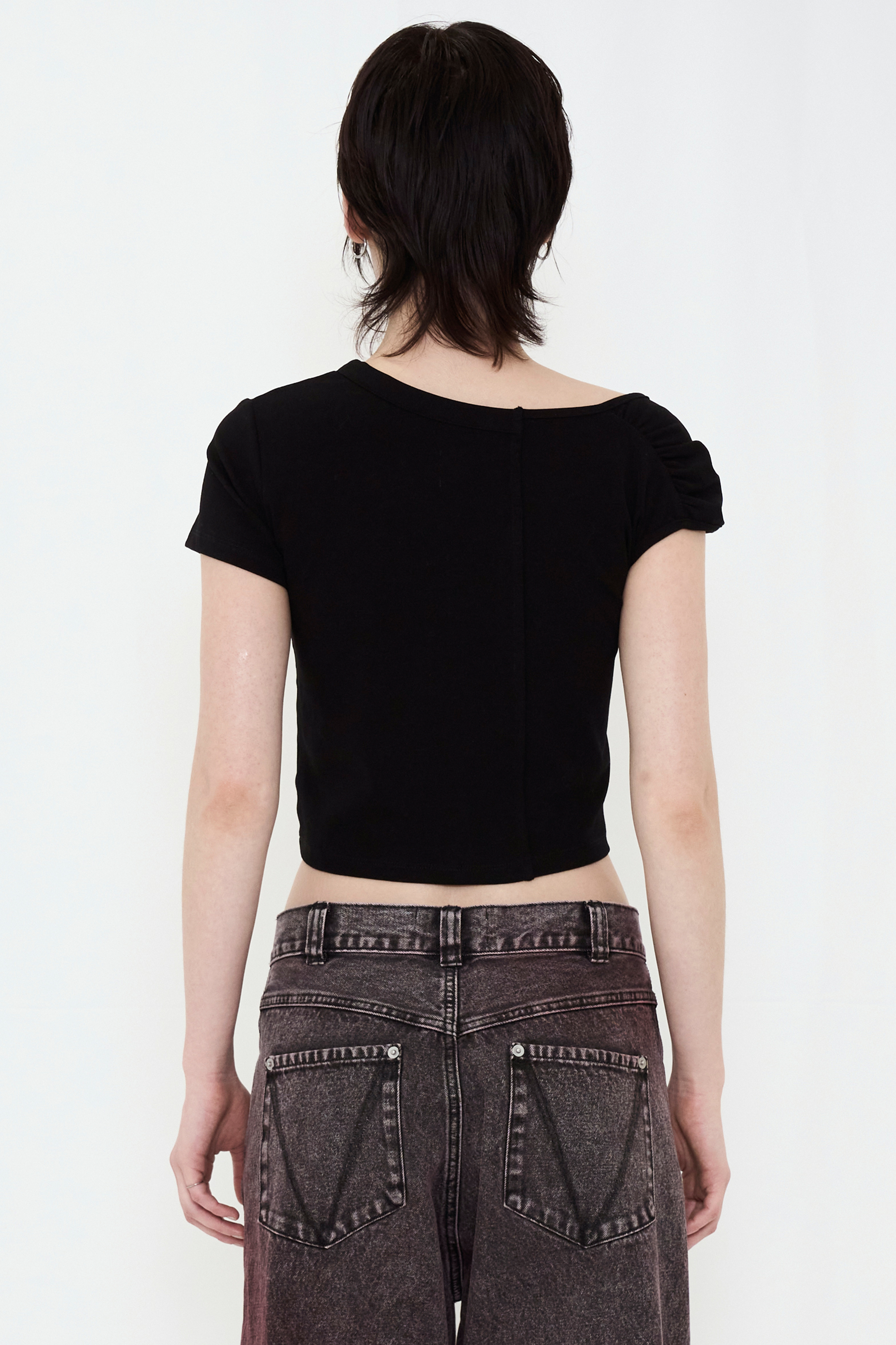 ASYMMETRIC MINI TOP / BLACK