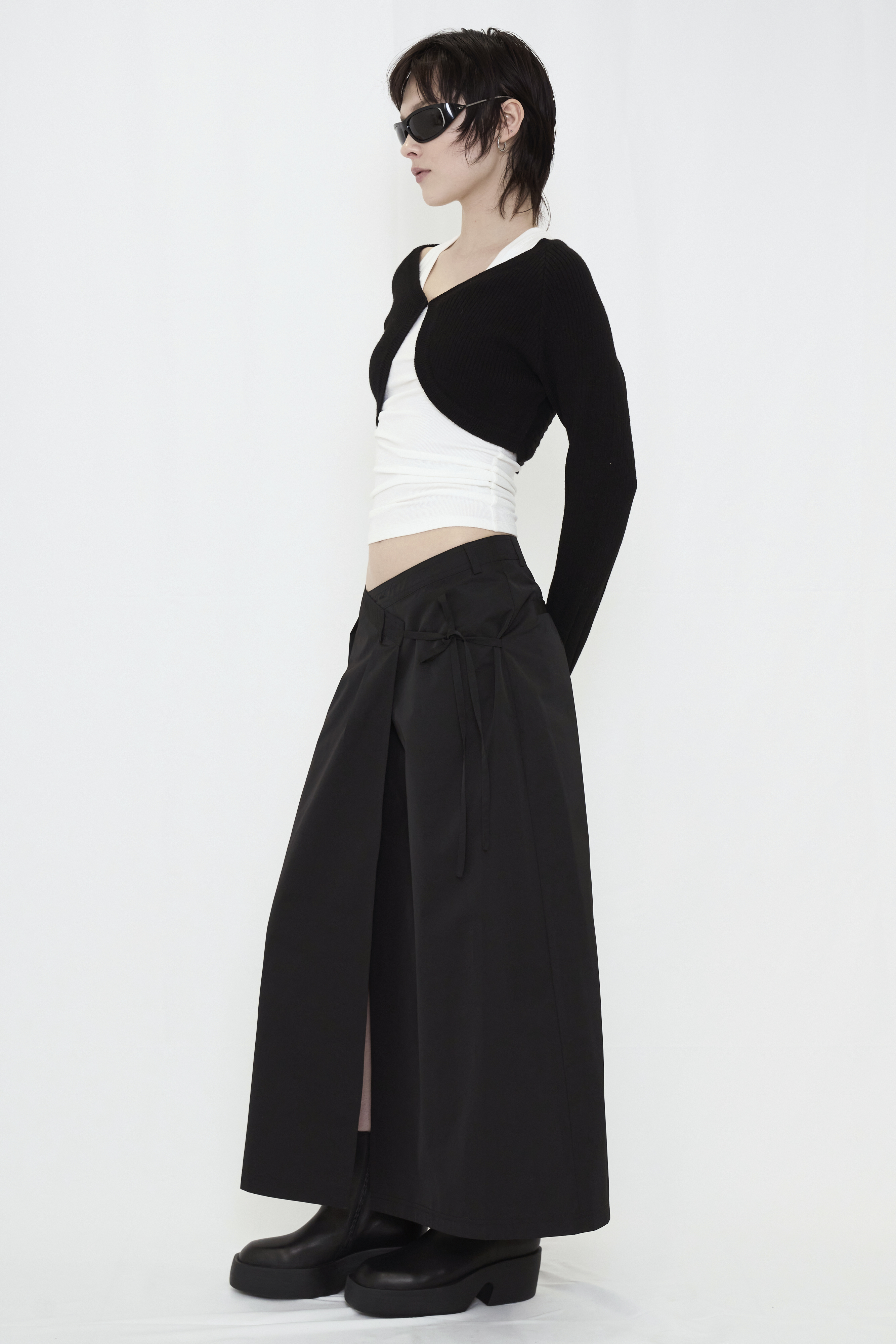 WRAP MAXI SKIRT / BLACK