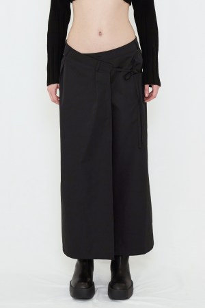 WRAP MAXI SKIRT / BLACK