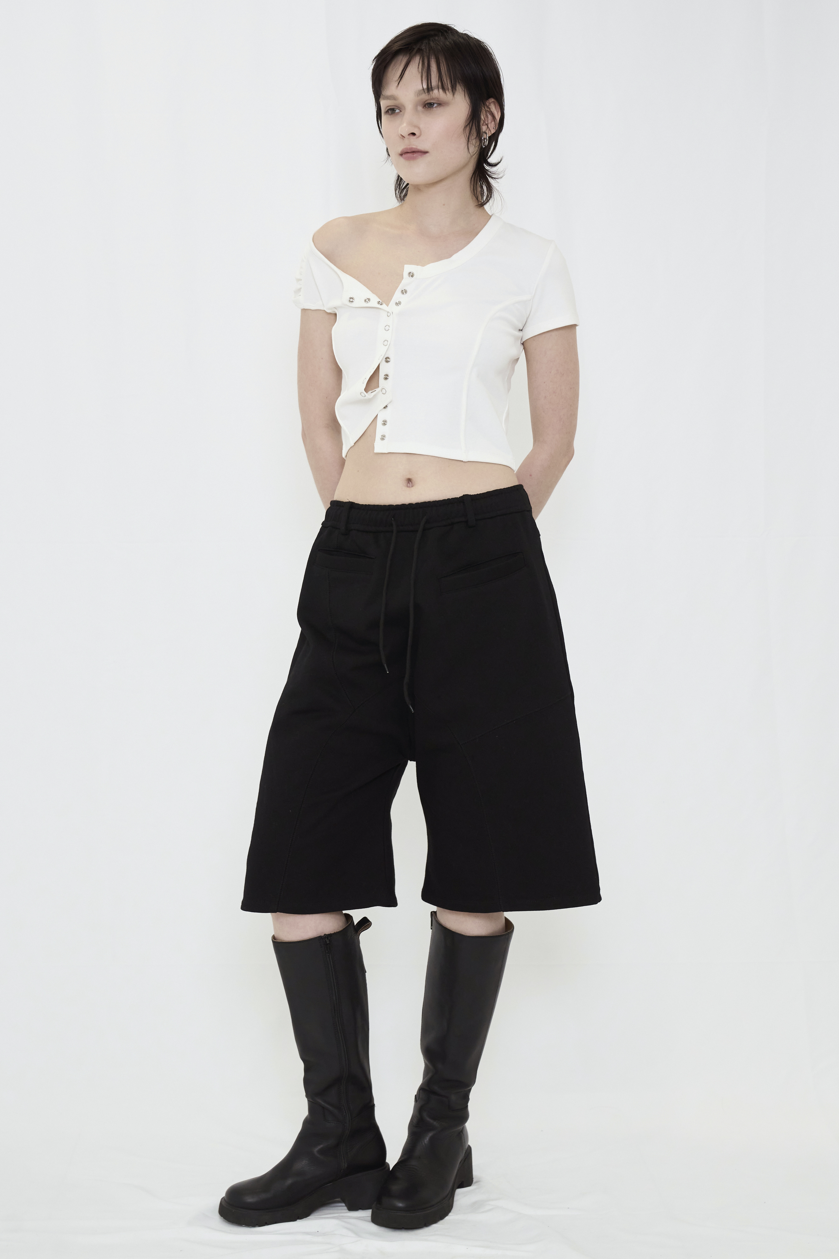 ASYMMETRIC MINI TOP / WHITE