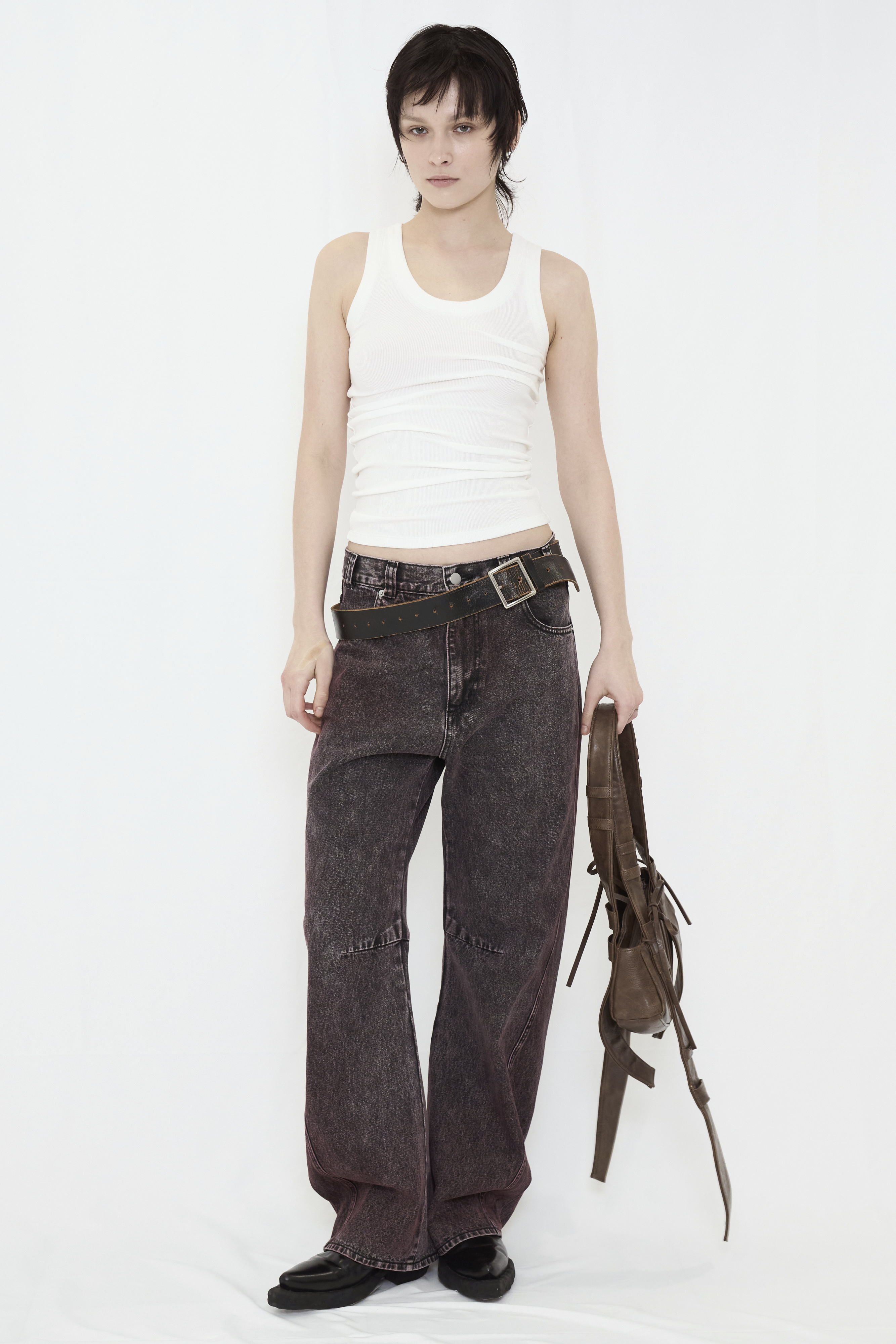 TUCK RIB TANK TOP / WHITE