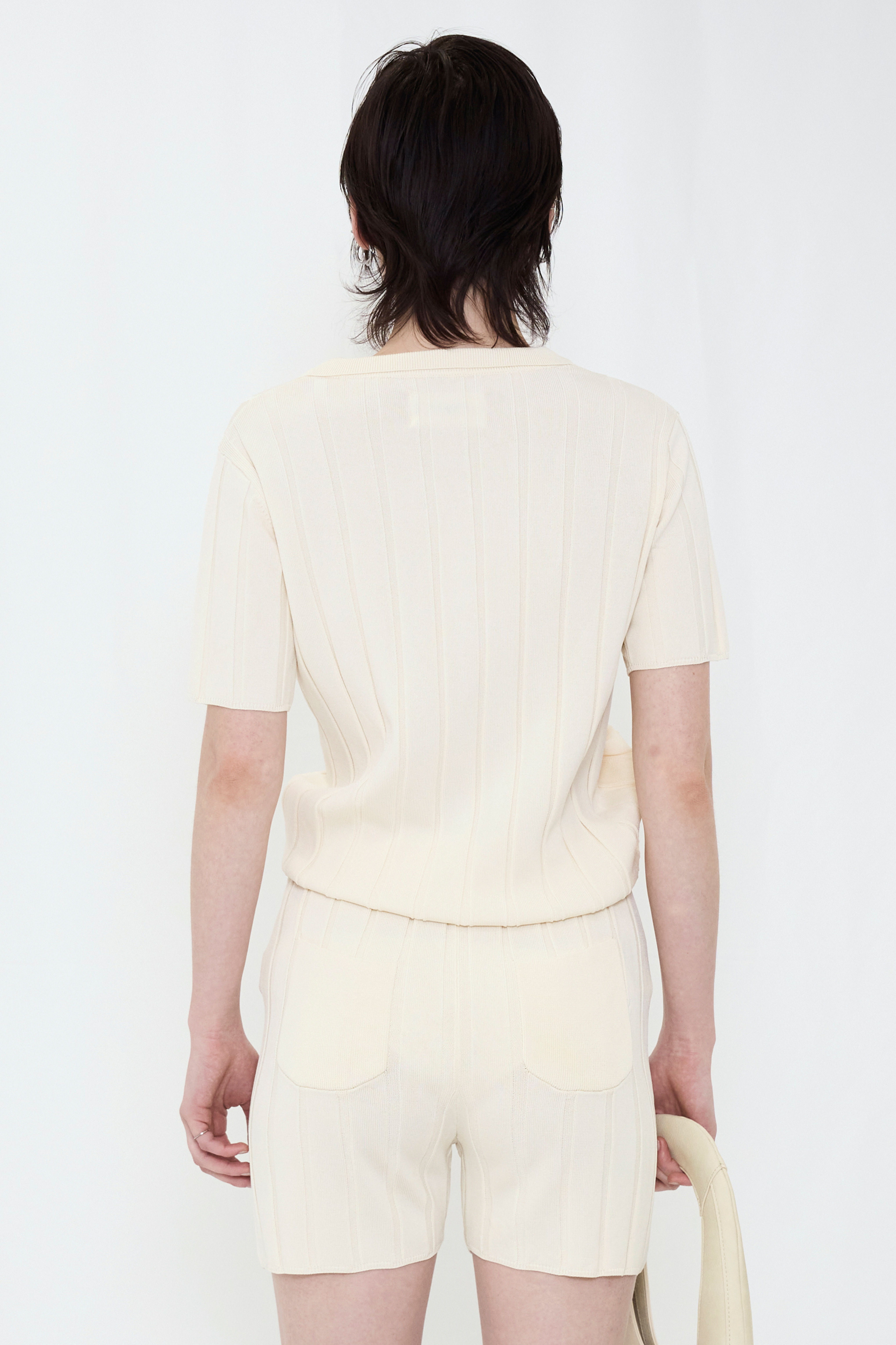 SMOOTH KNIT POLO SHIRT / IVORY