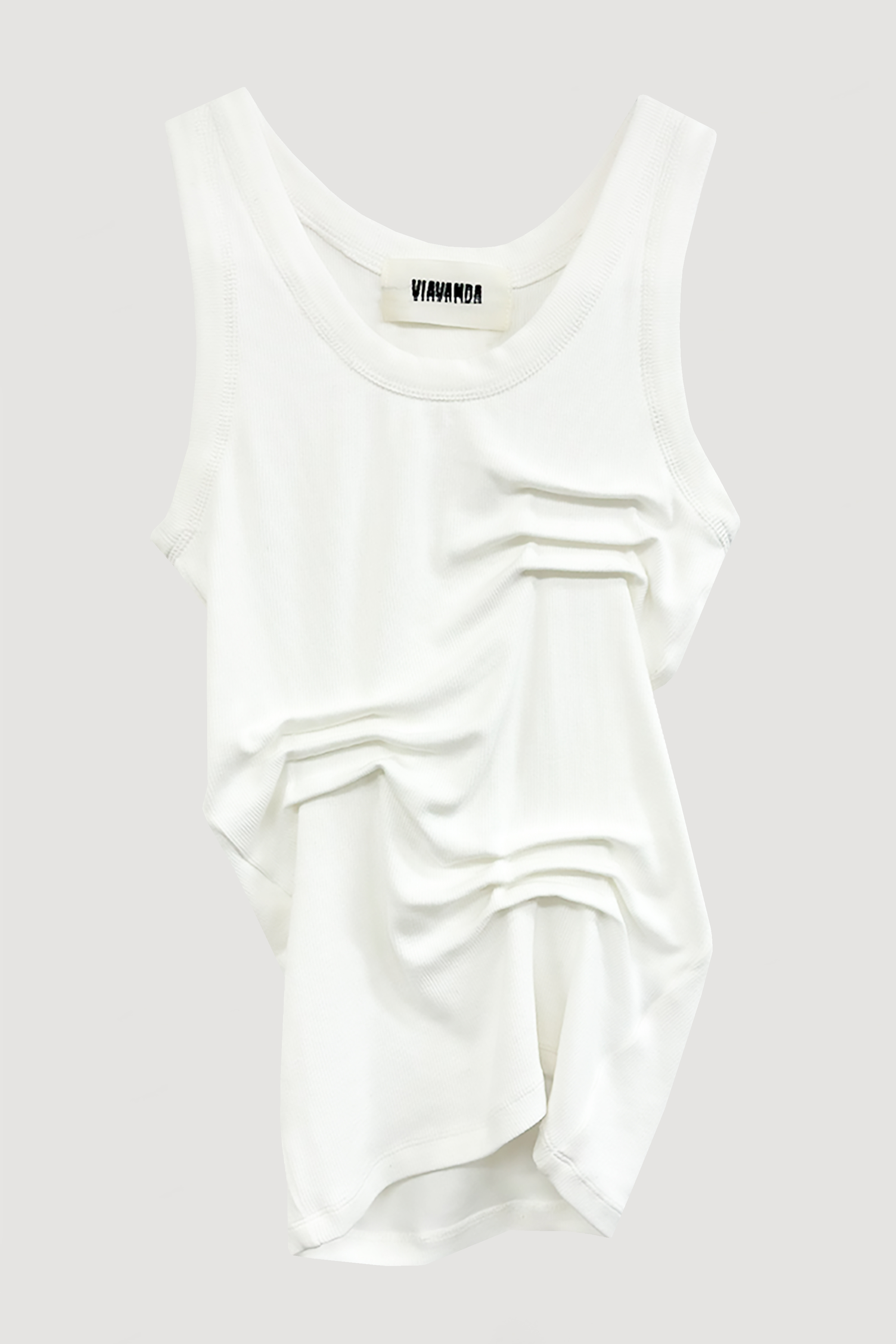 TUCK RIB TANK TOP / WHITE