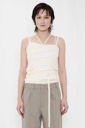 LAYERED KNIT CAMISOLE / IVORY