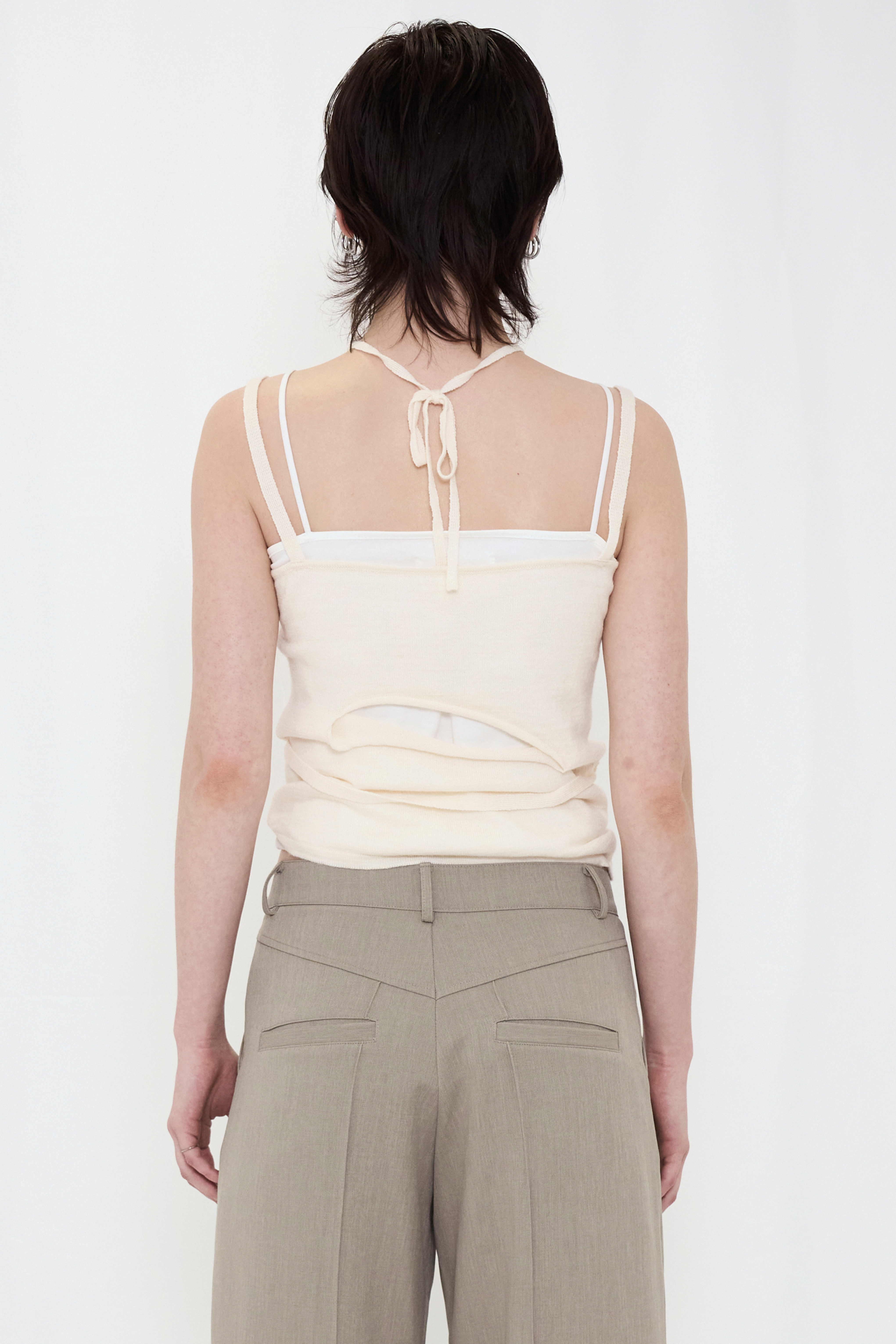 LAYERED KNIT CAMISOLE / IVORY