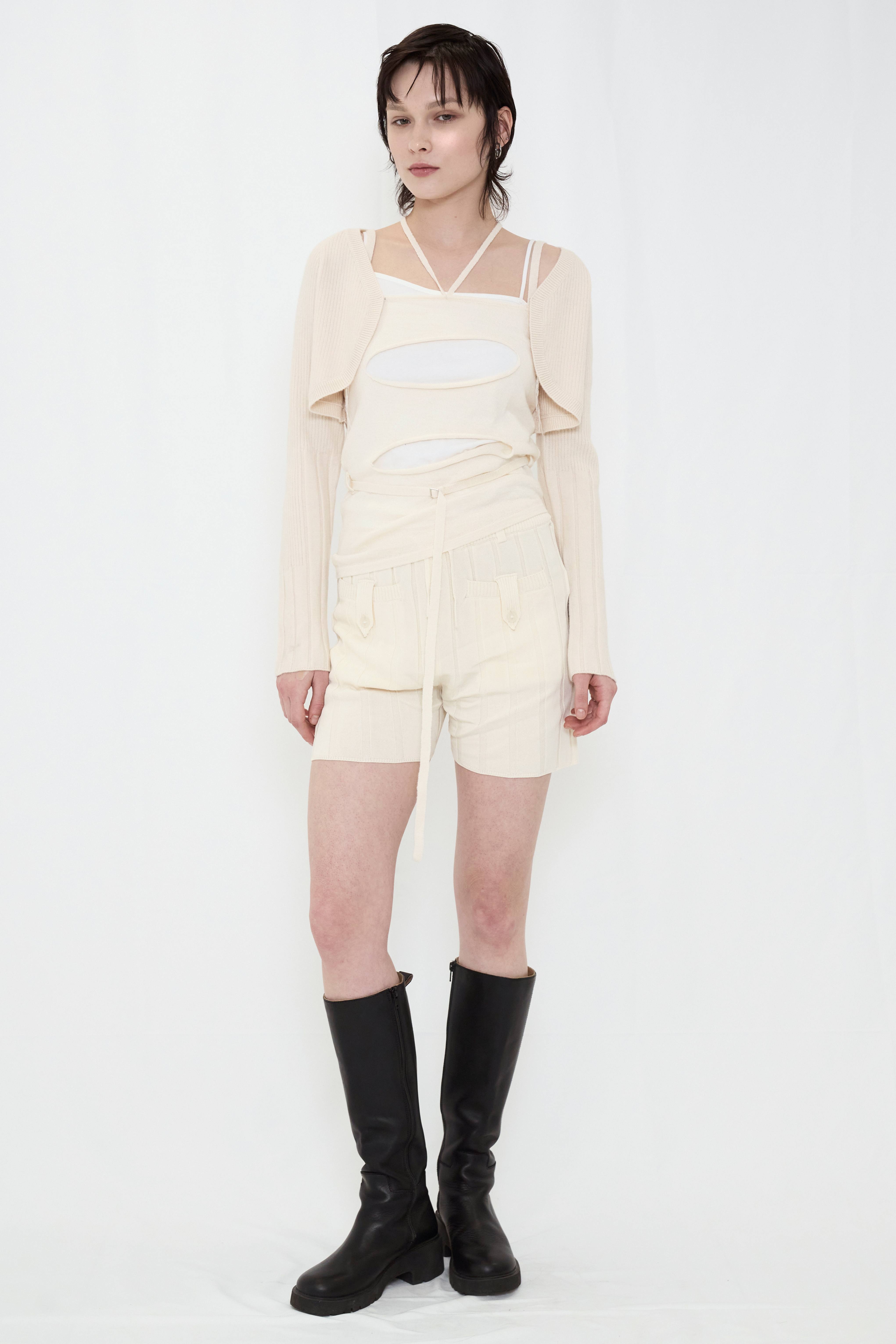 LAYERED KNIT CAMISOLE / IVORY