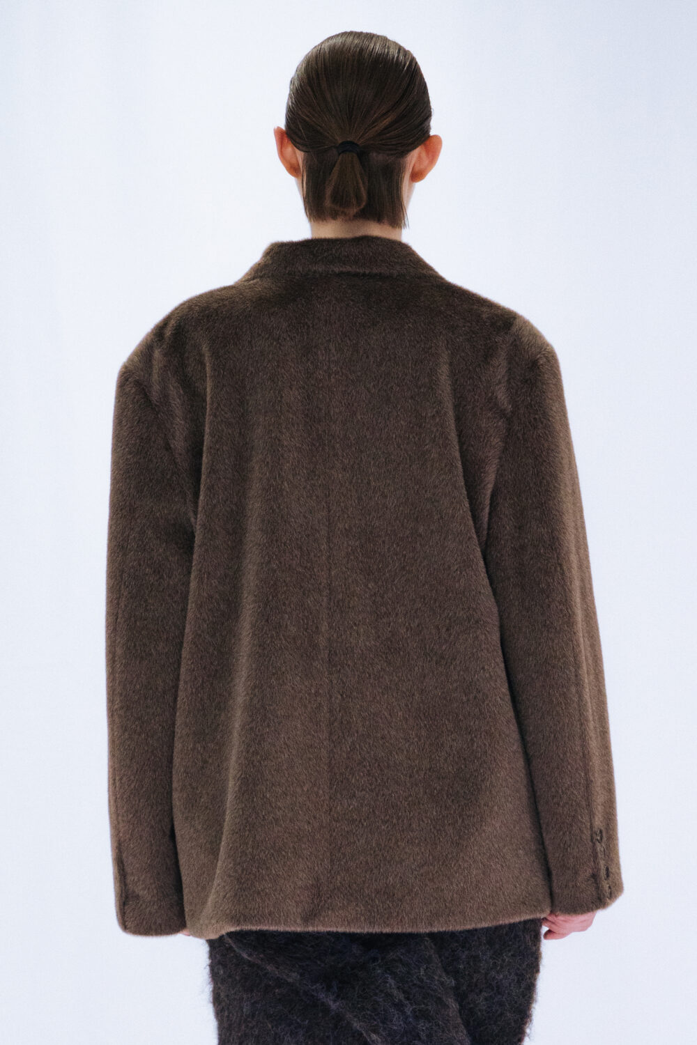 FUR DOUBLE JACKET / BROWN – VIAVANDA