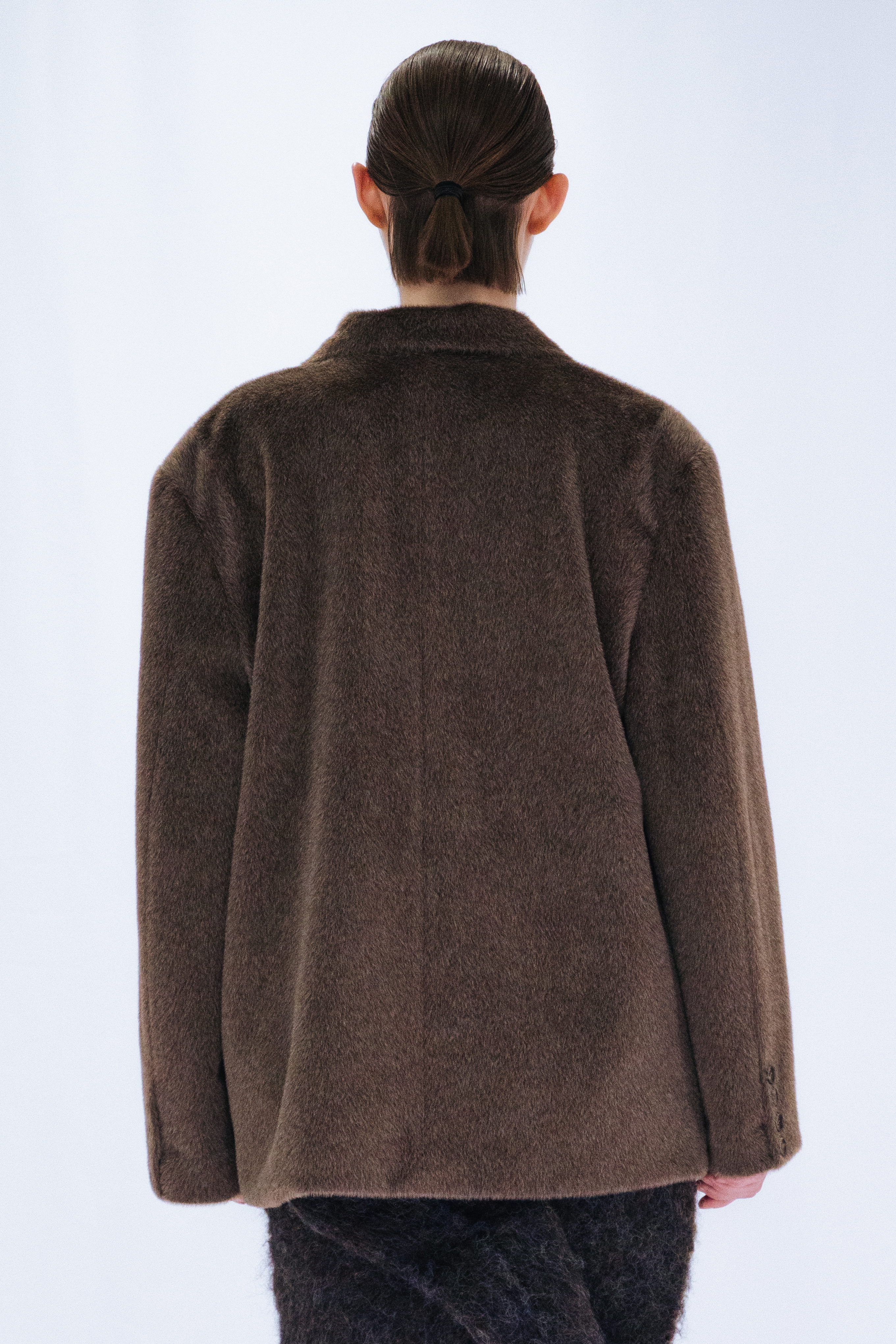 FUR DOUBLE JACKET / BROWN
