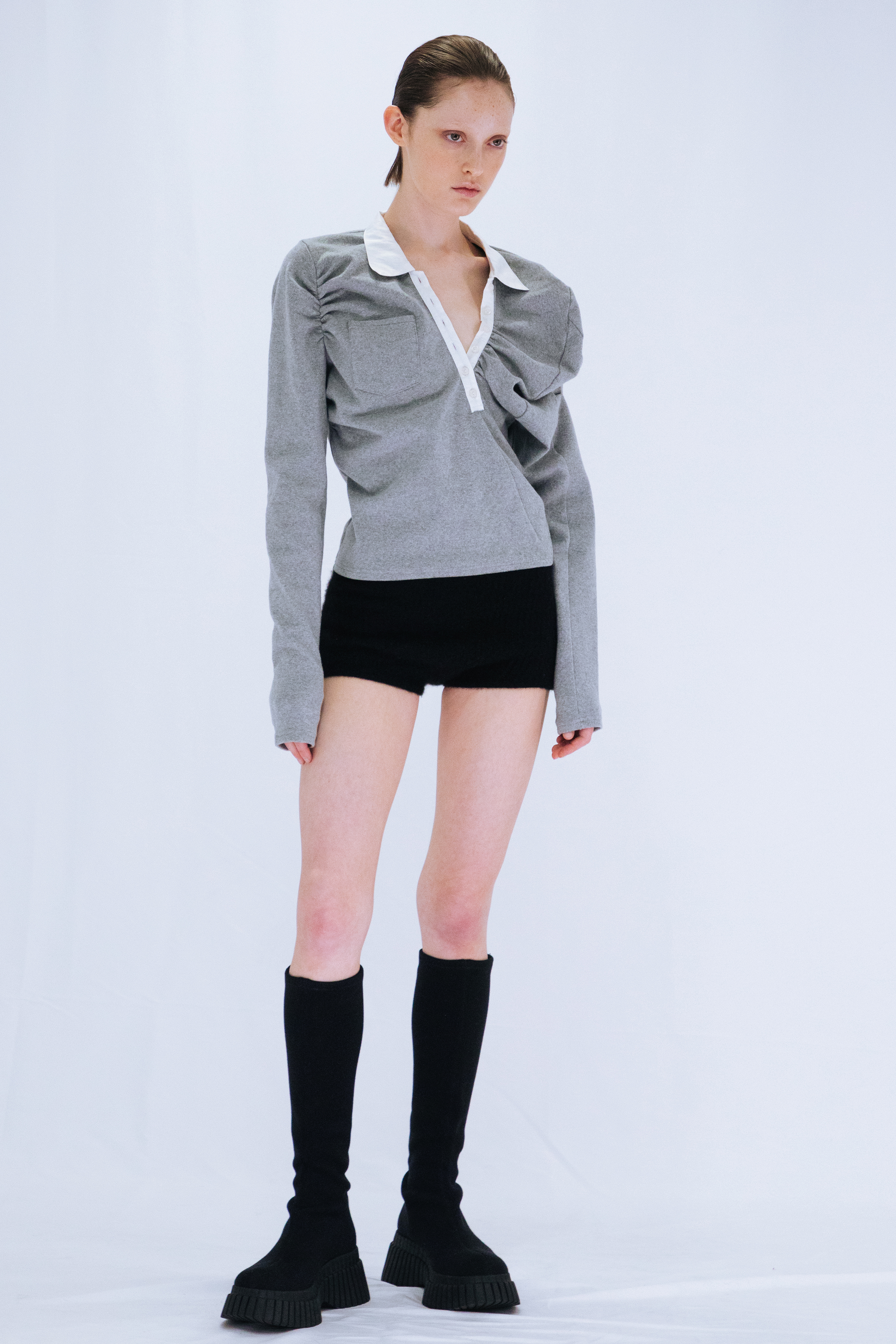 ASYMMETRIC POLO SHIRT / GLAY