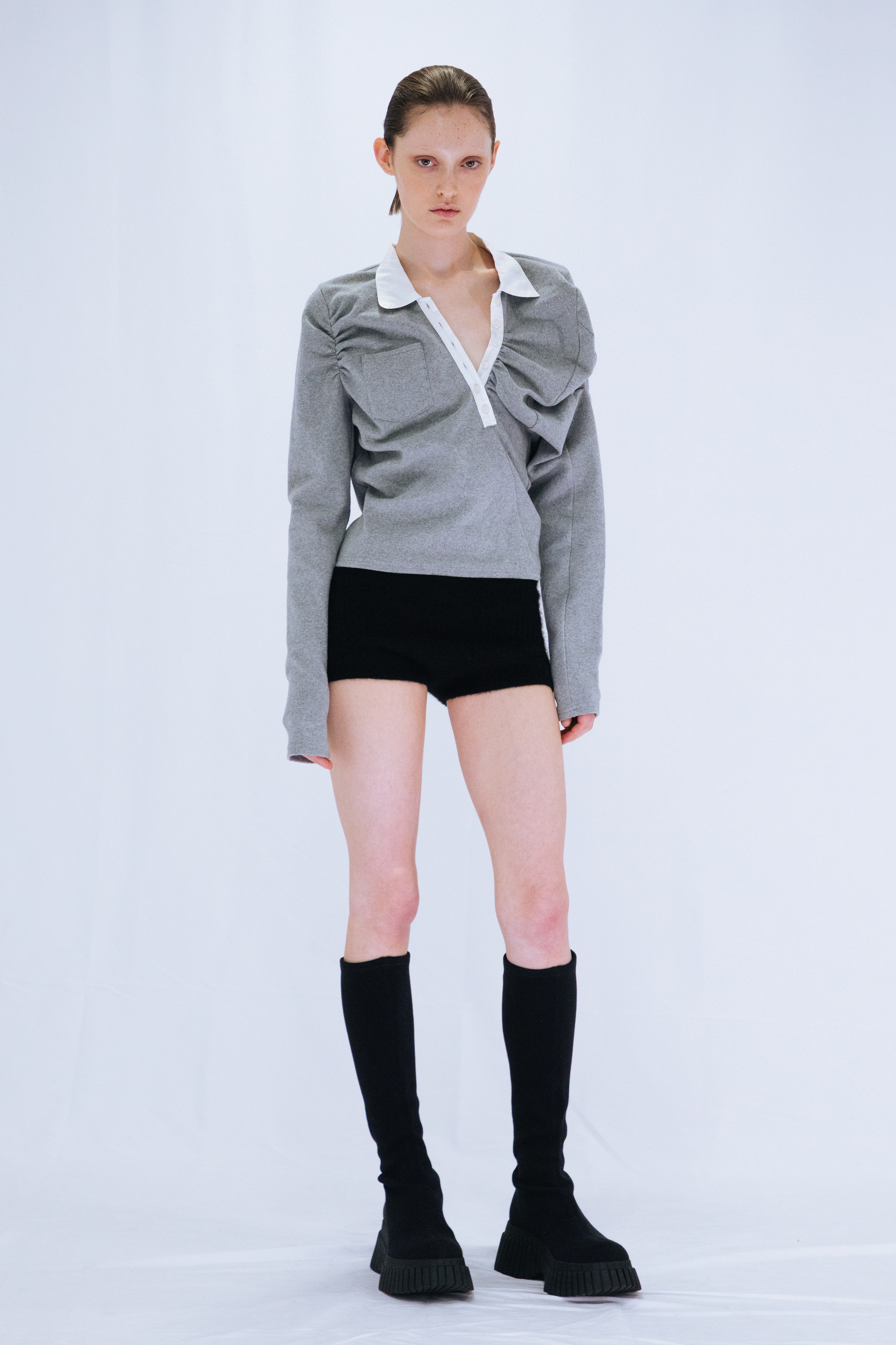 ASYMMETRIC POLO SHIRT / GLAY