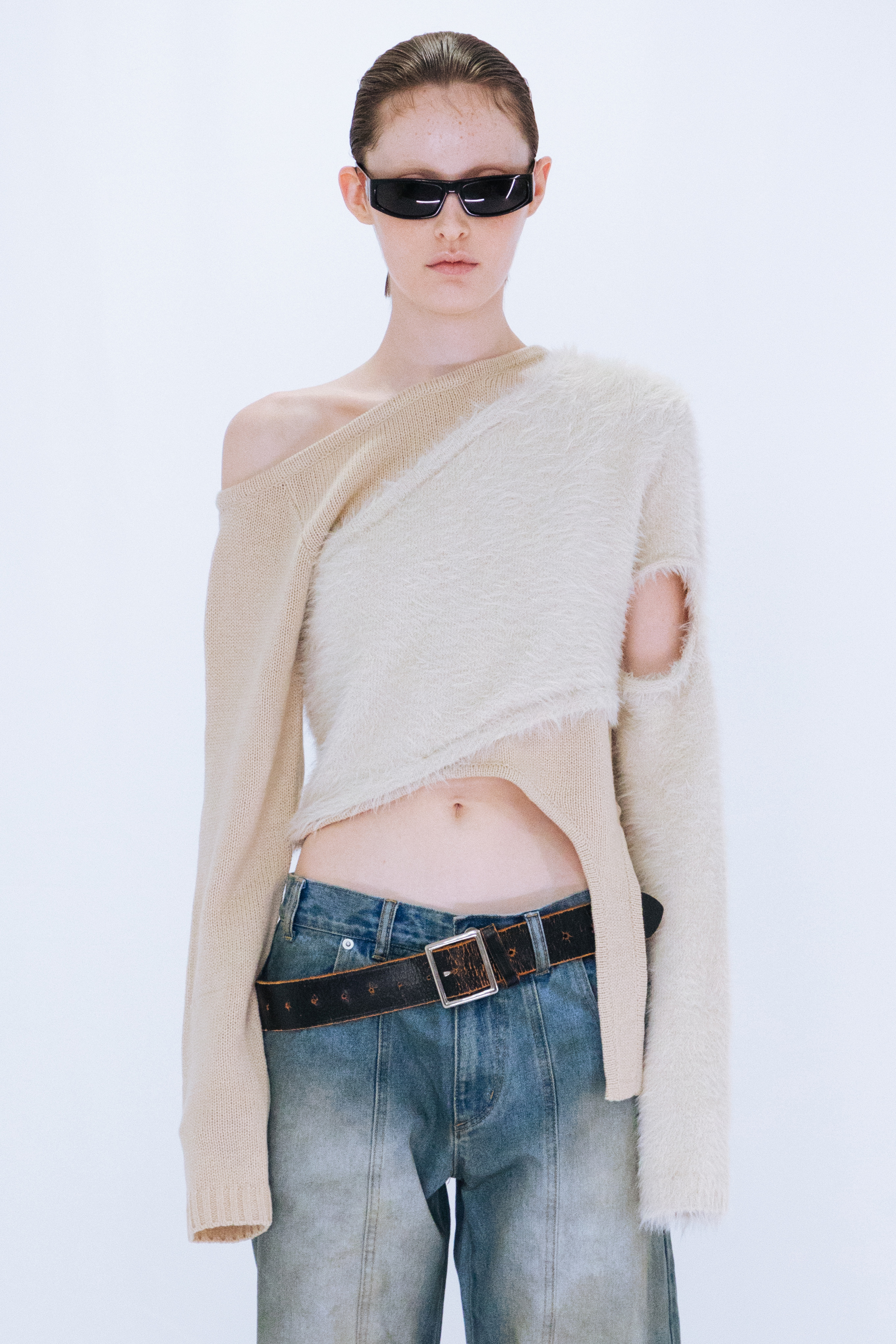DOCKING KNIT TOP / BEIGE