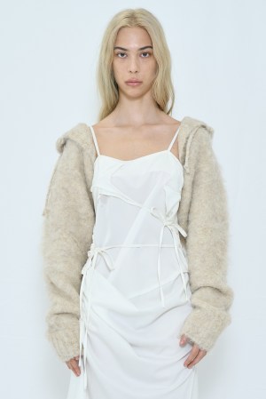 2WAY HOODED MUFFLER KNIT / IVORY