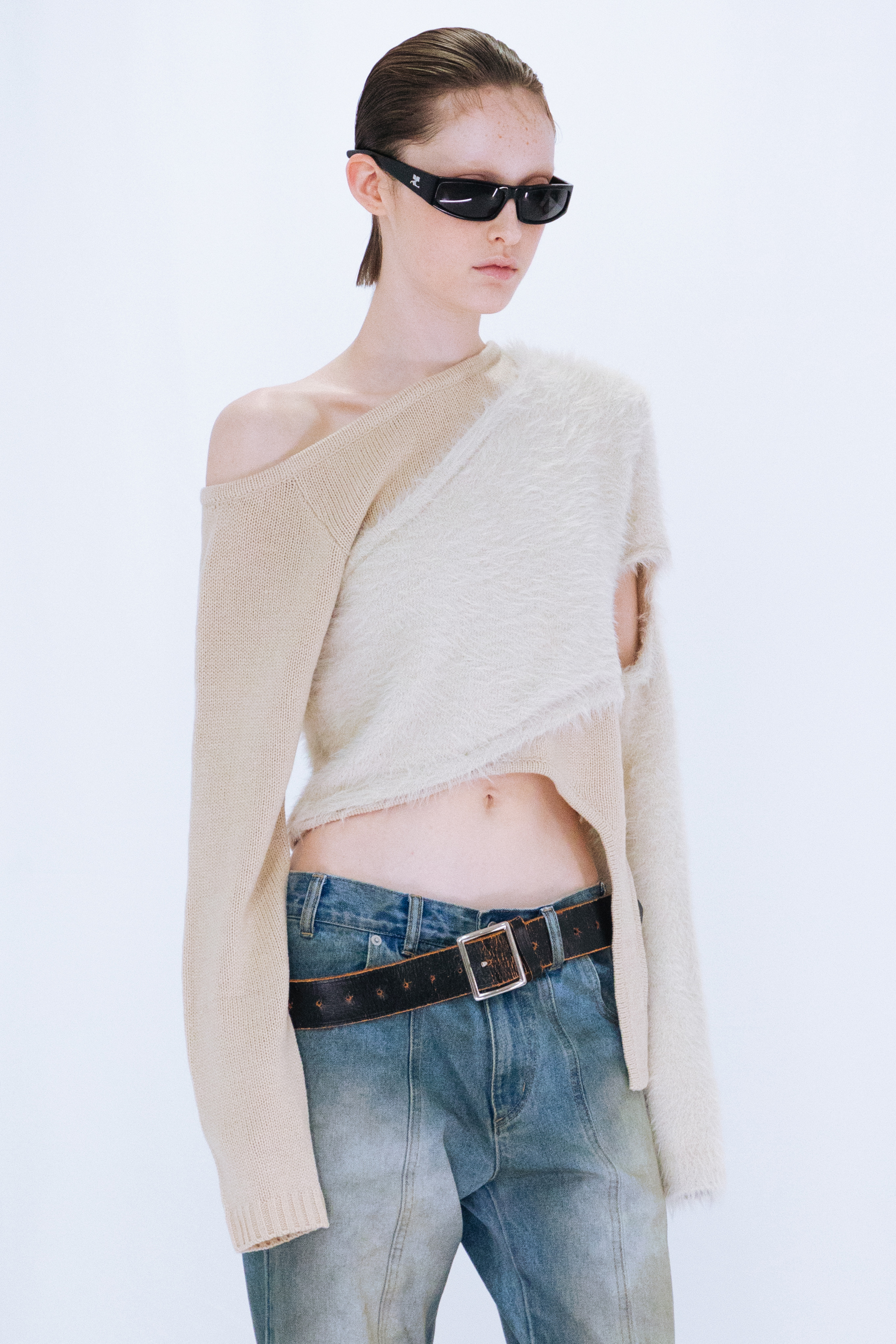 DOCKING KNIT TOP / BEIGE