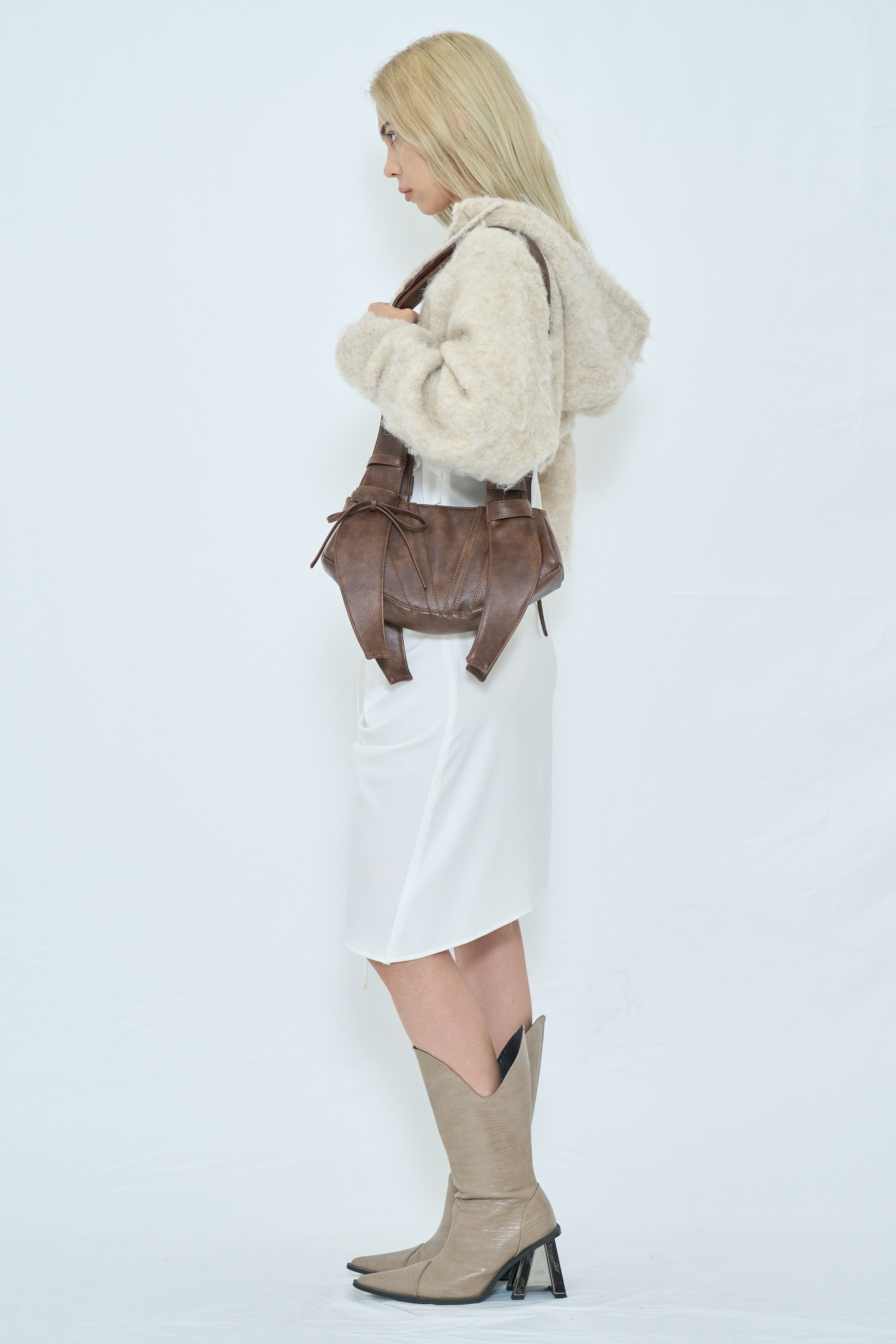 2WAY HOODED MUFFLER KNIT / IVORY