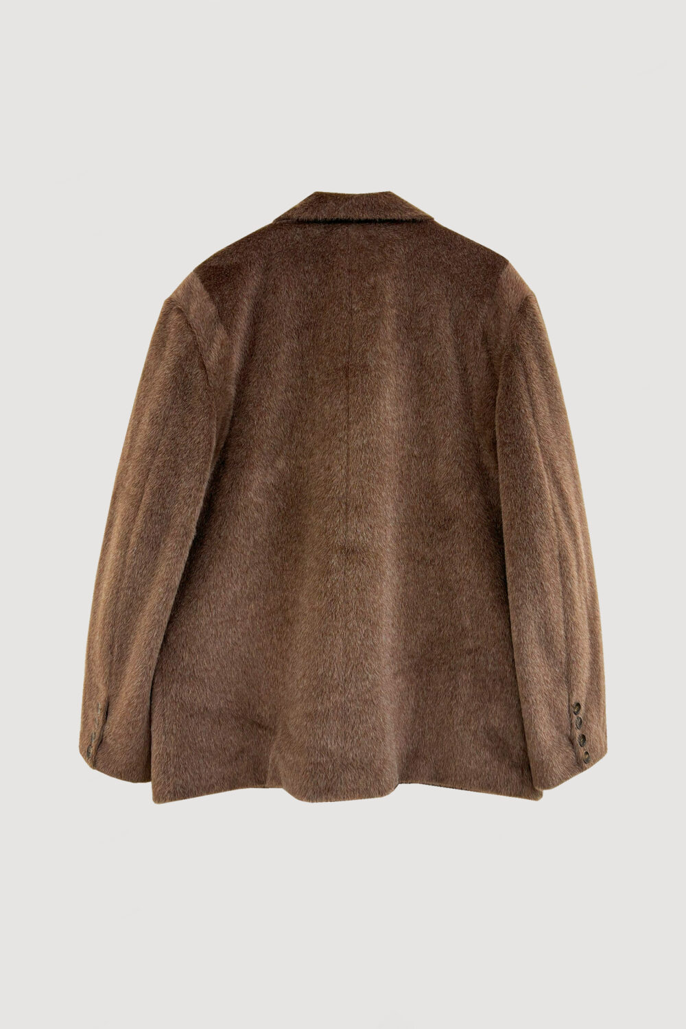 FUR DOUBLE JACKET / BROWN – VIAVANDA