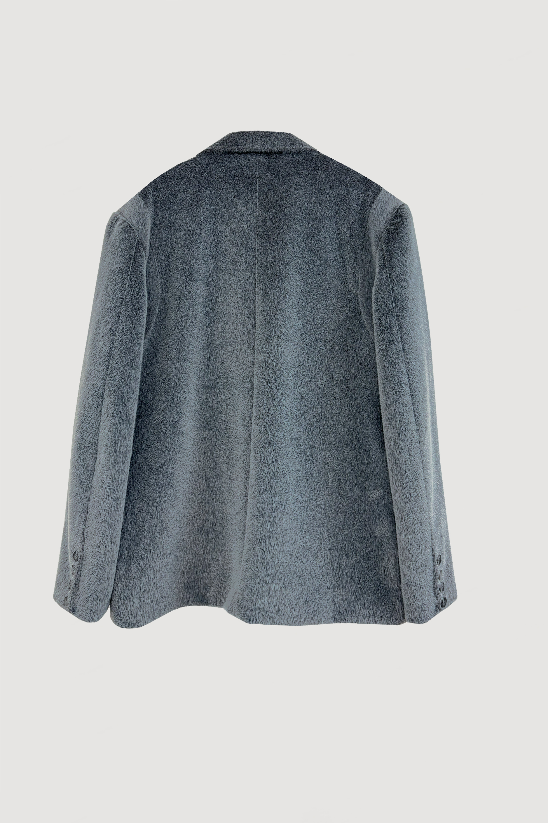 FUR DOUBLE JACKET / GRAY