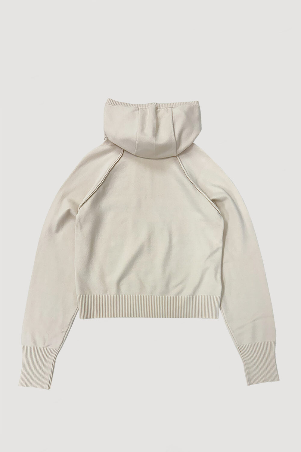 KNIT HOODIE TOP / IVORY – VIAVANDA