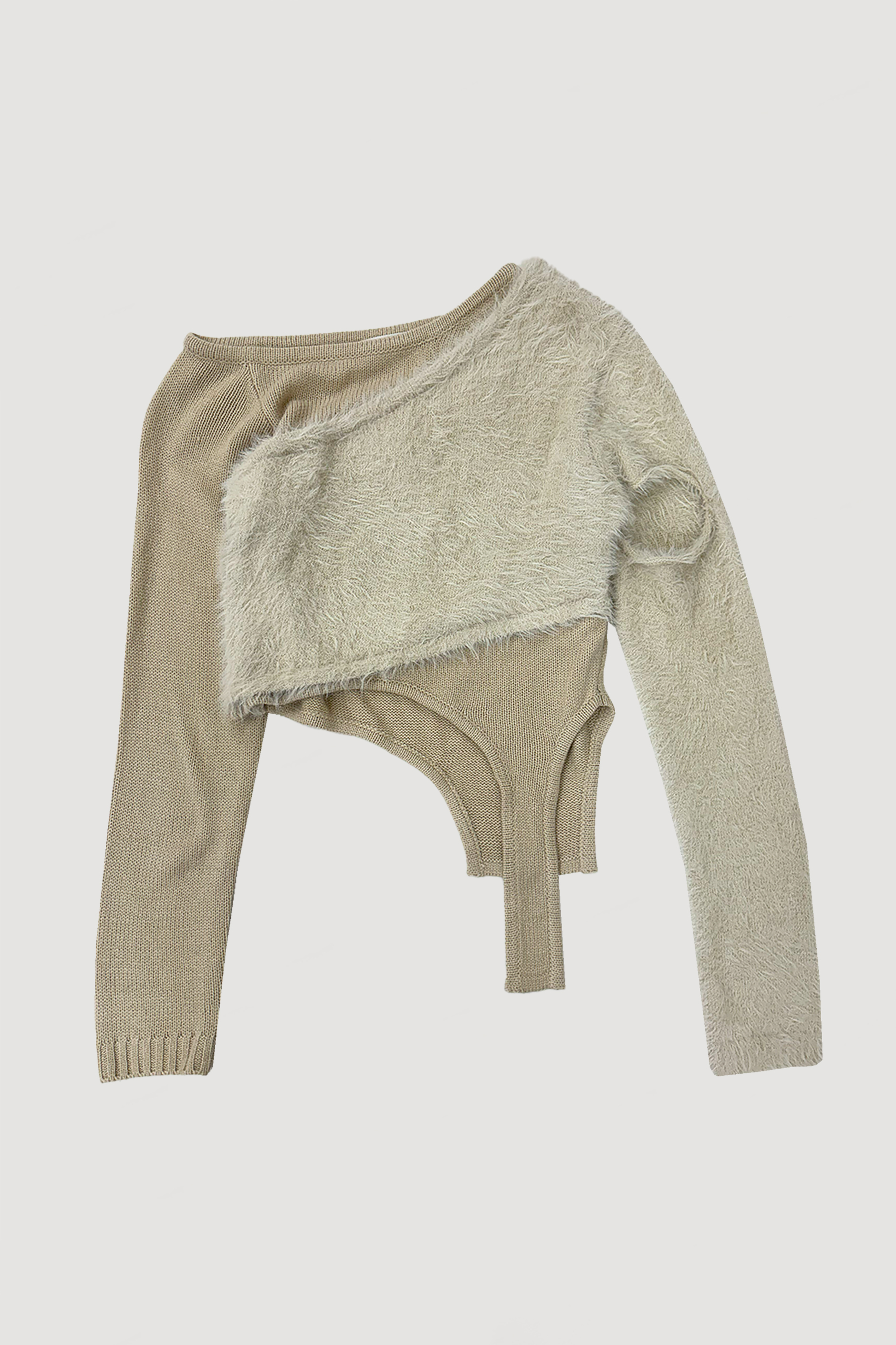 DOCKING KNIT TOP / BEIGE