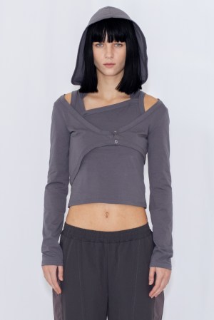 2WAY LAYERED TOP / GRAY