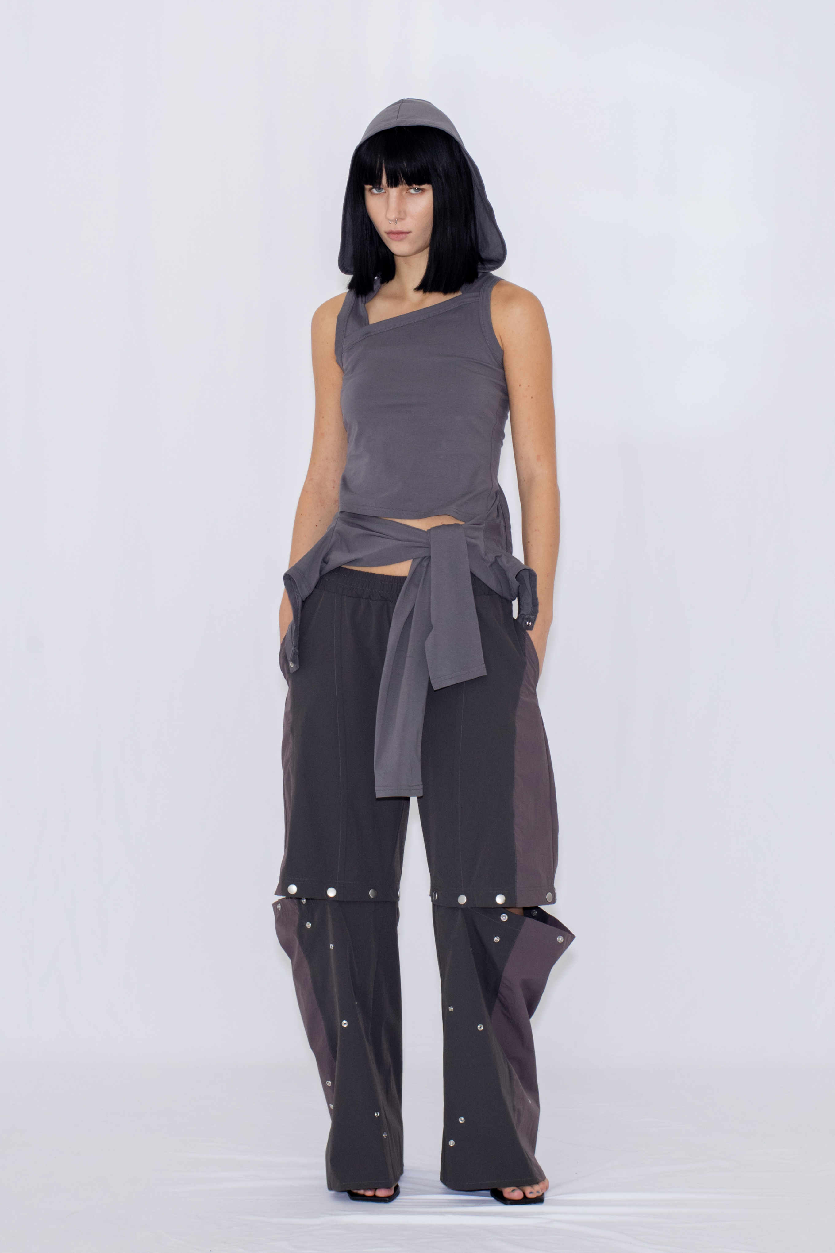 2WAY LAYERED TOP / GRAY