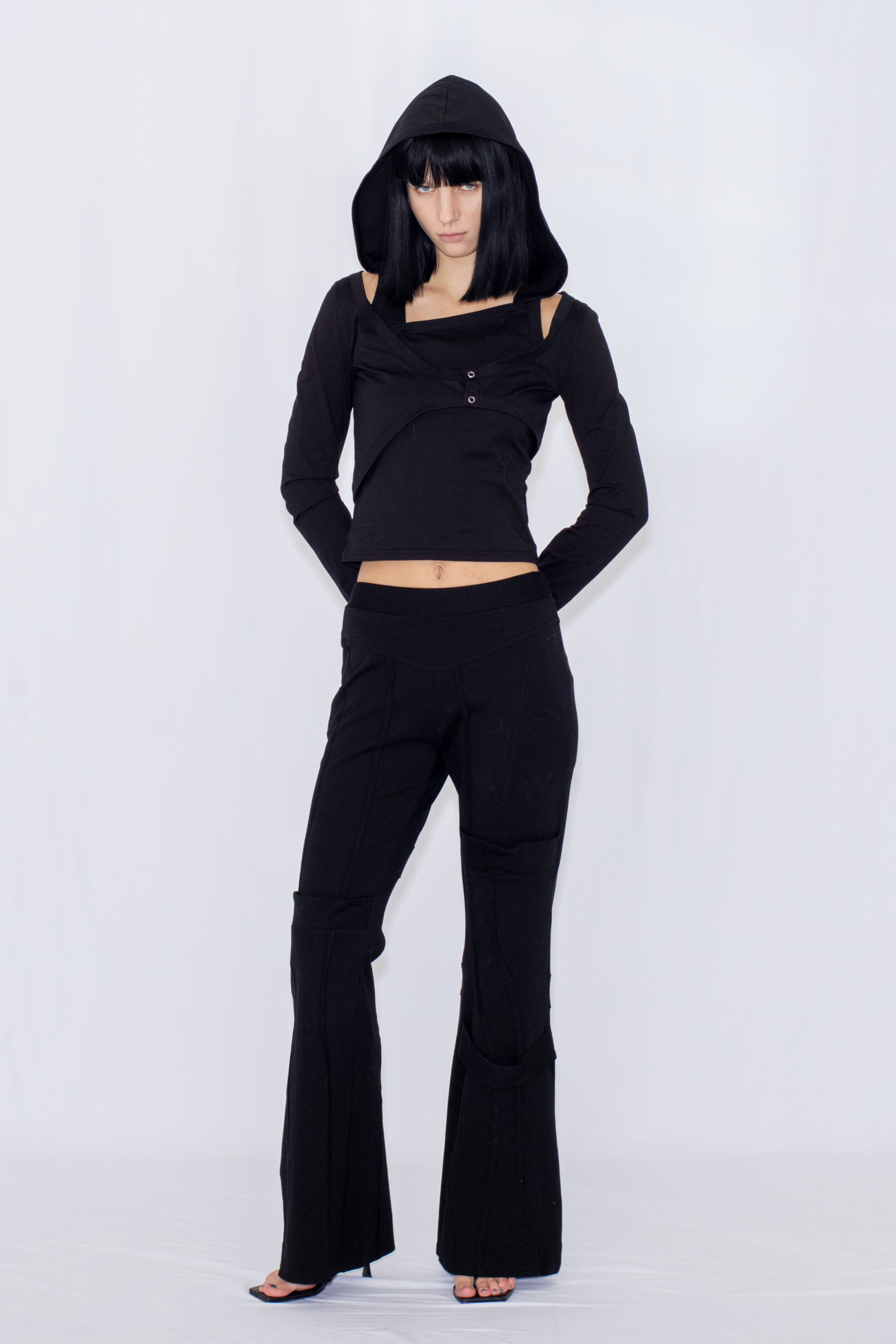 2WAY LAYERED TOP / BLACK