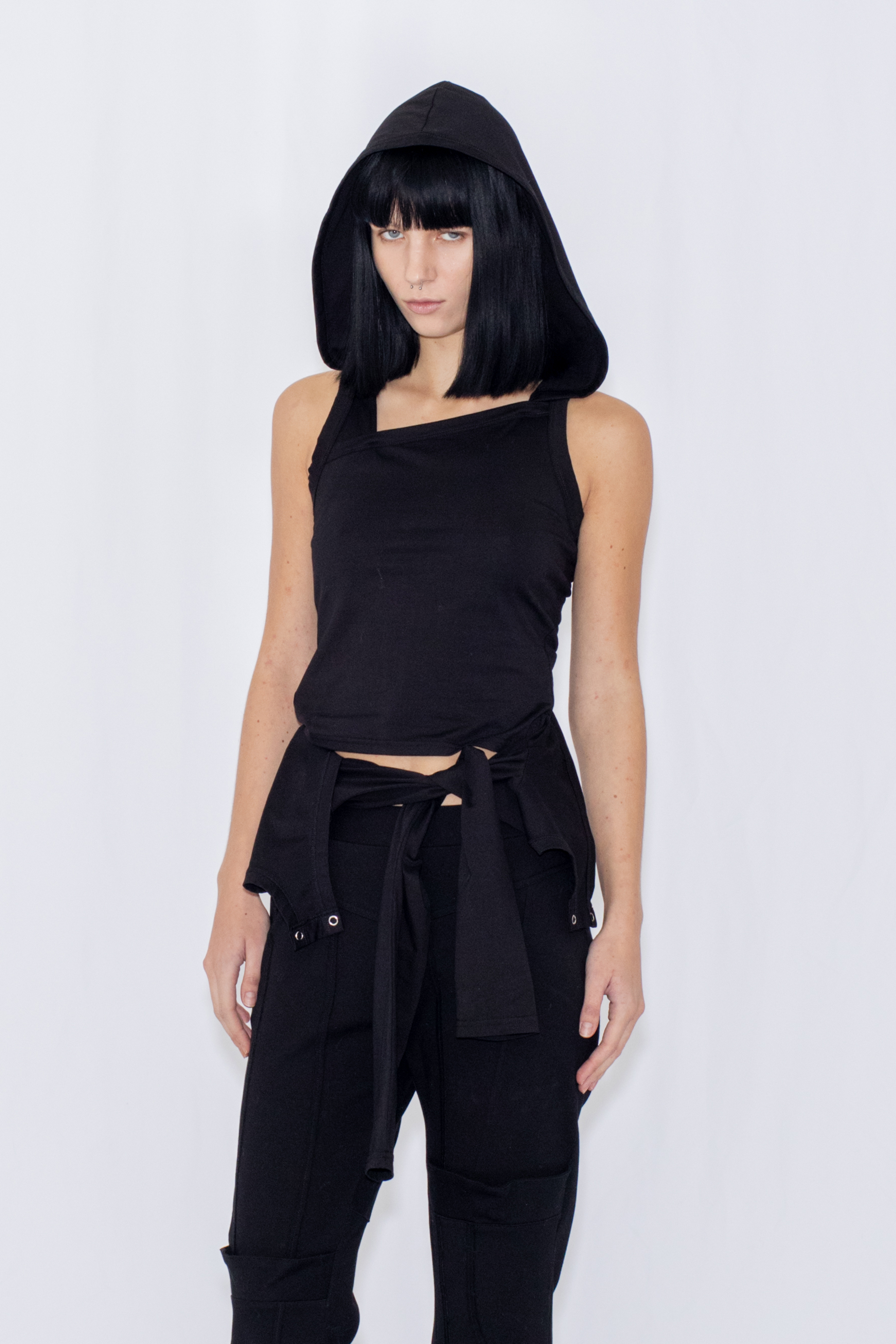 2WAY LAYERED TOP / BLACK