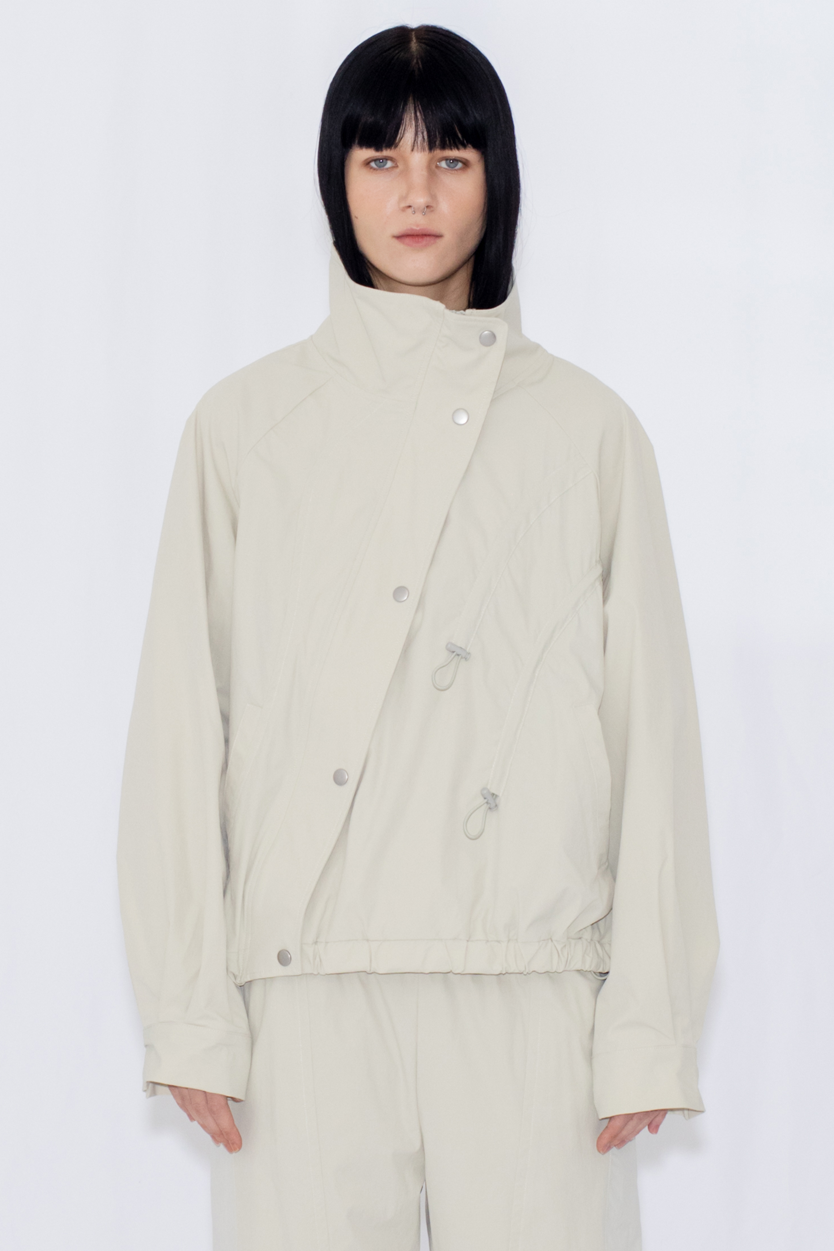 【POP UP】DRAWSTRING TRACK JACKET / IVORY