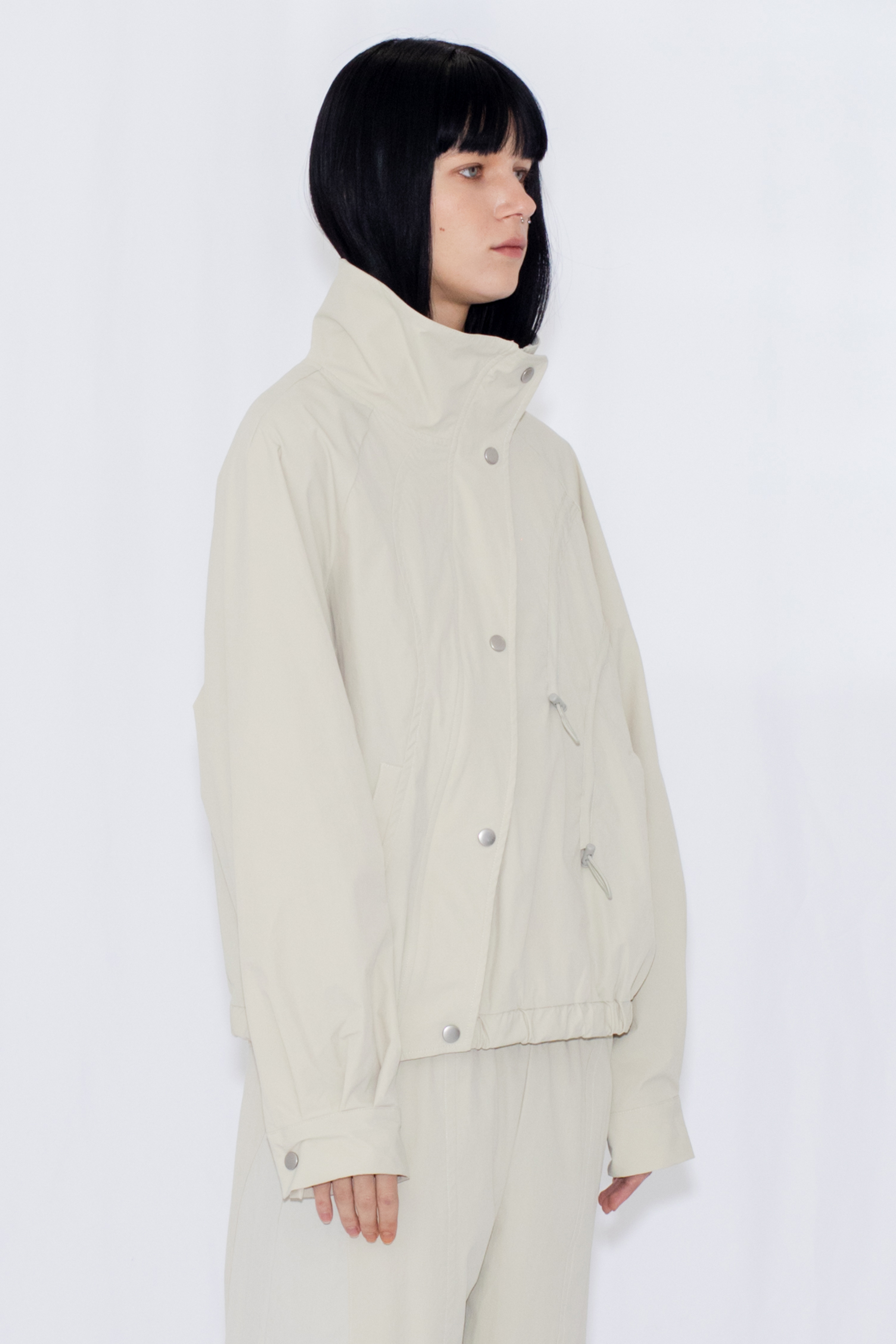 【POP UP】DRAWSTRING TRACK JACKET / IVORY