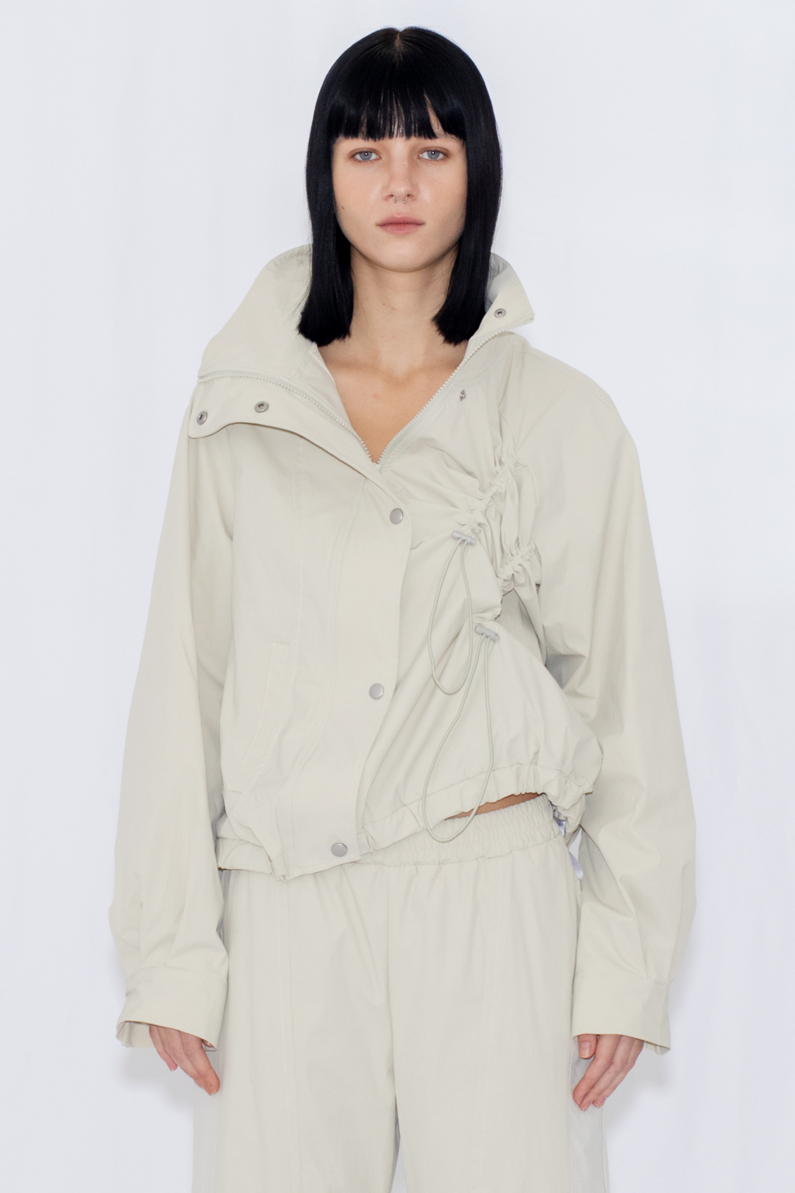 【POP UP】DRAWSTRING TRACK JACKET / IVORY