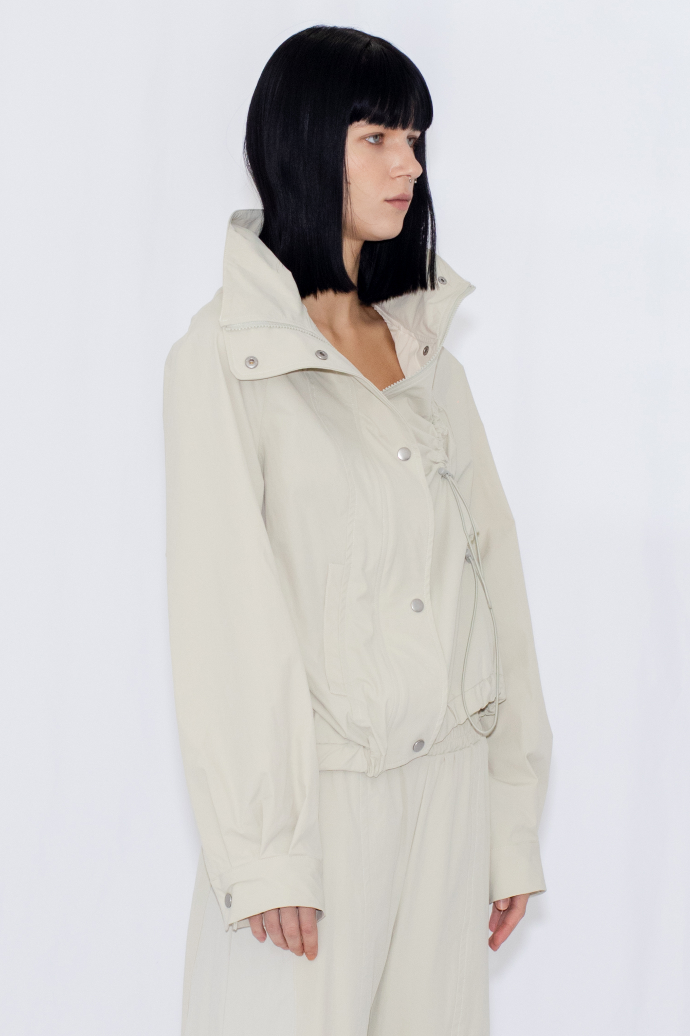 【POP UP】DRAWSTRING TRACK JACKET / IVORY