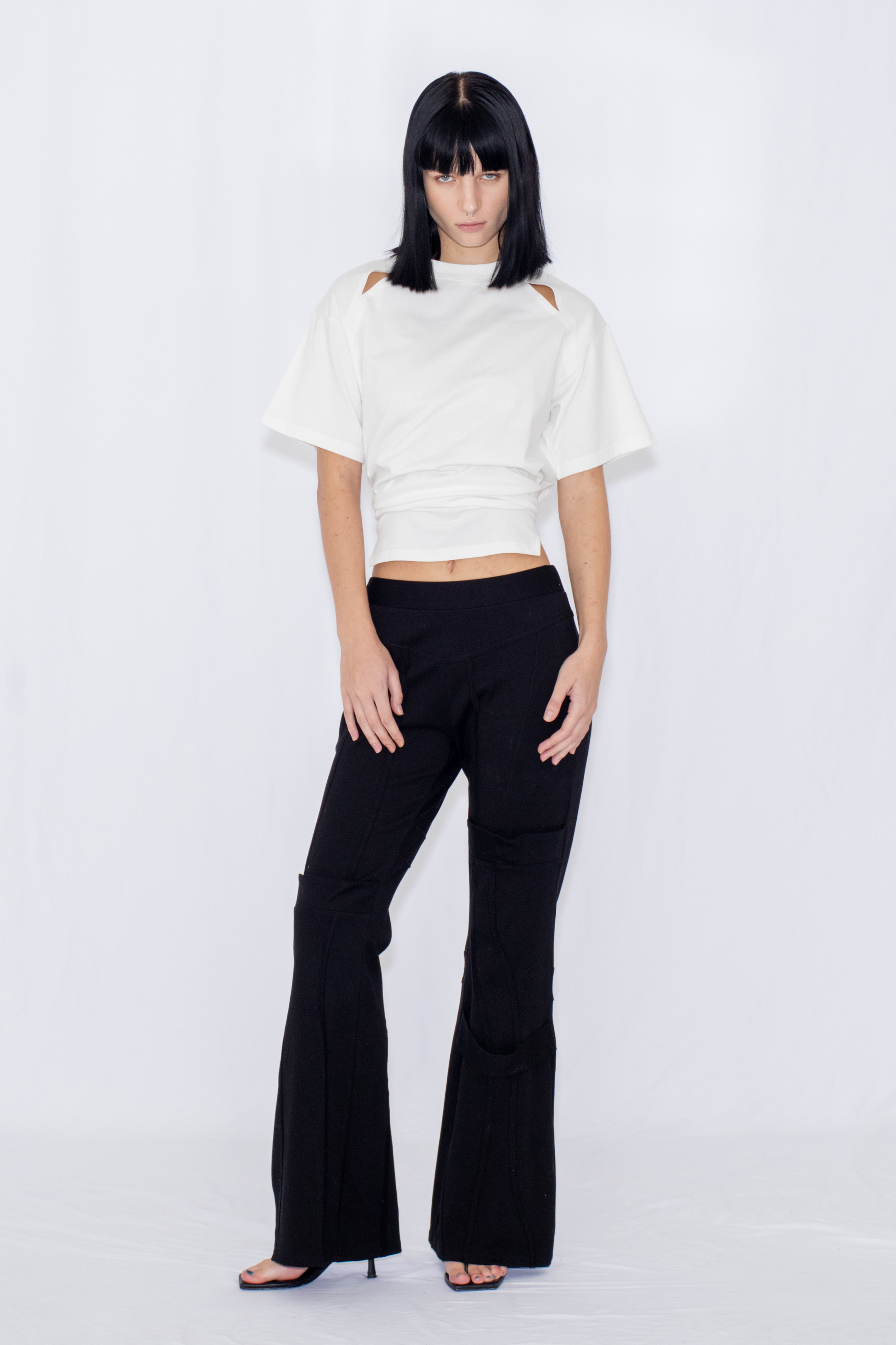 SWITCHING JERSEY PANTS / BLACK