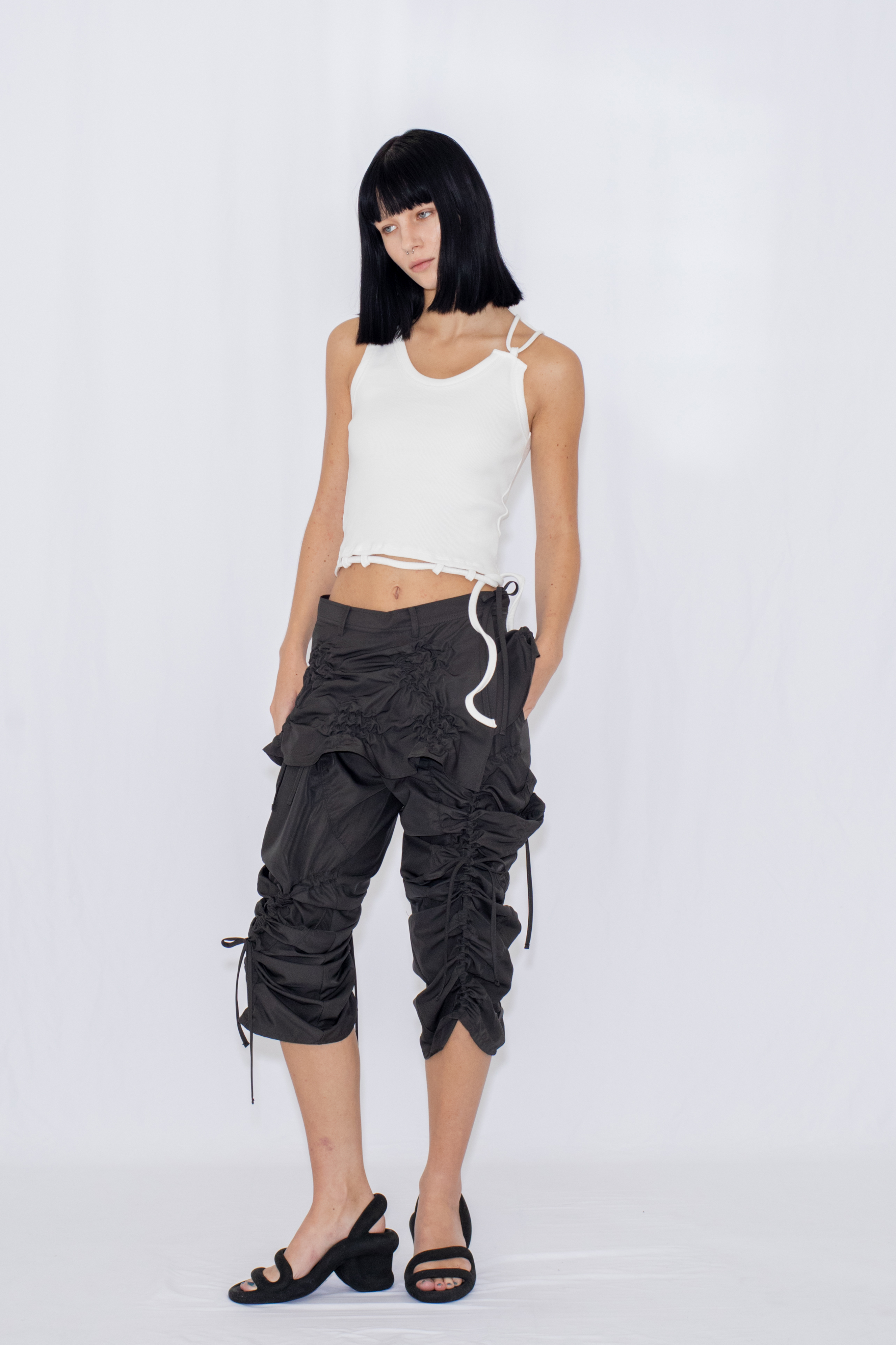 MULTI WAY STRINGS PANTS / GRAY