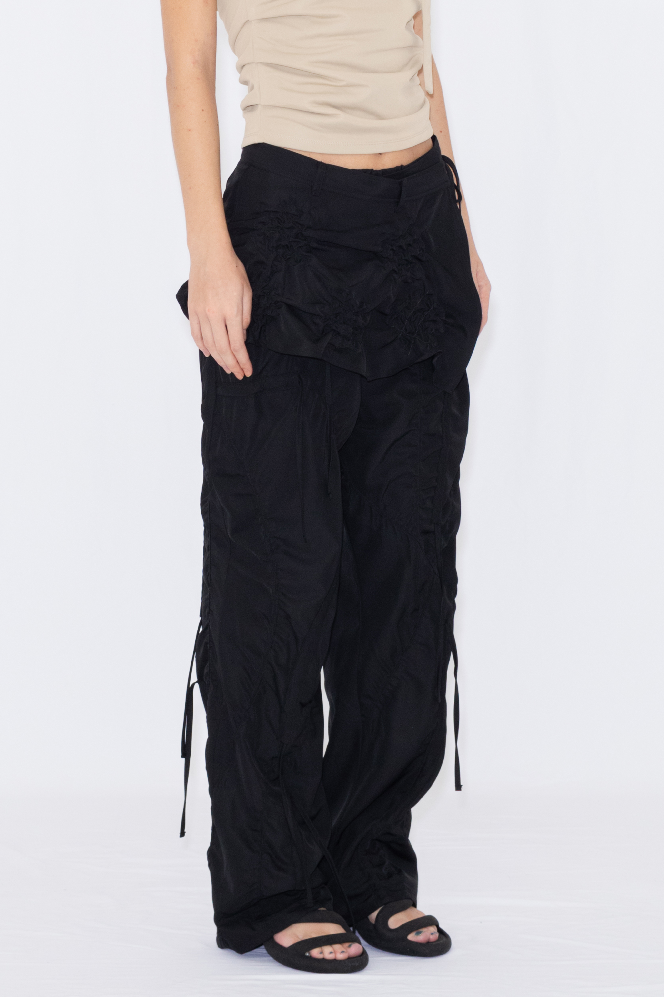 MULTI WAY STRINGS PANTS / BLACK
