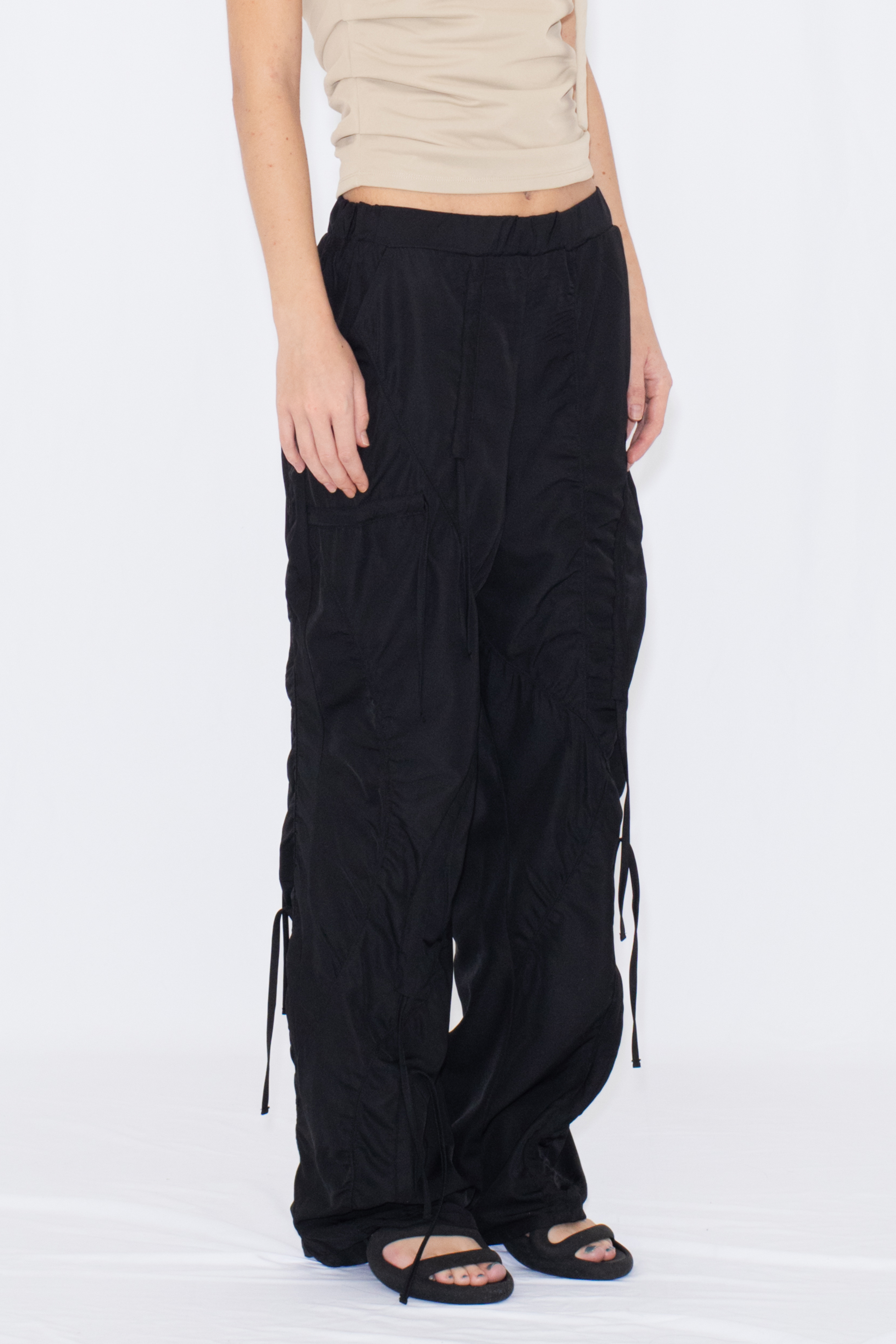 MULTI WAY STRINGS PANTS / BLACK