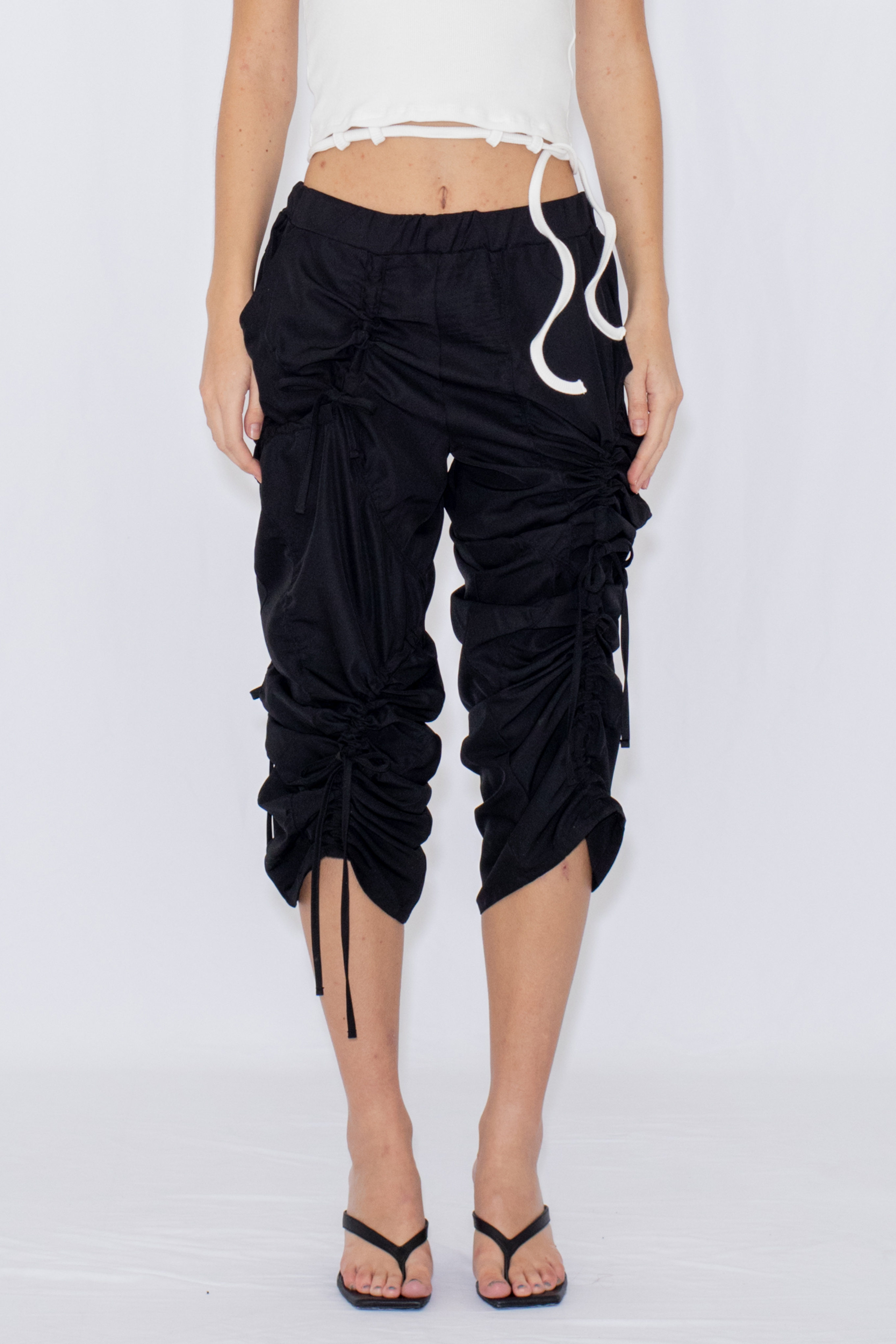 MULTI WAY STRINGS PANTS / BLACK