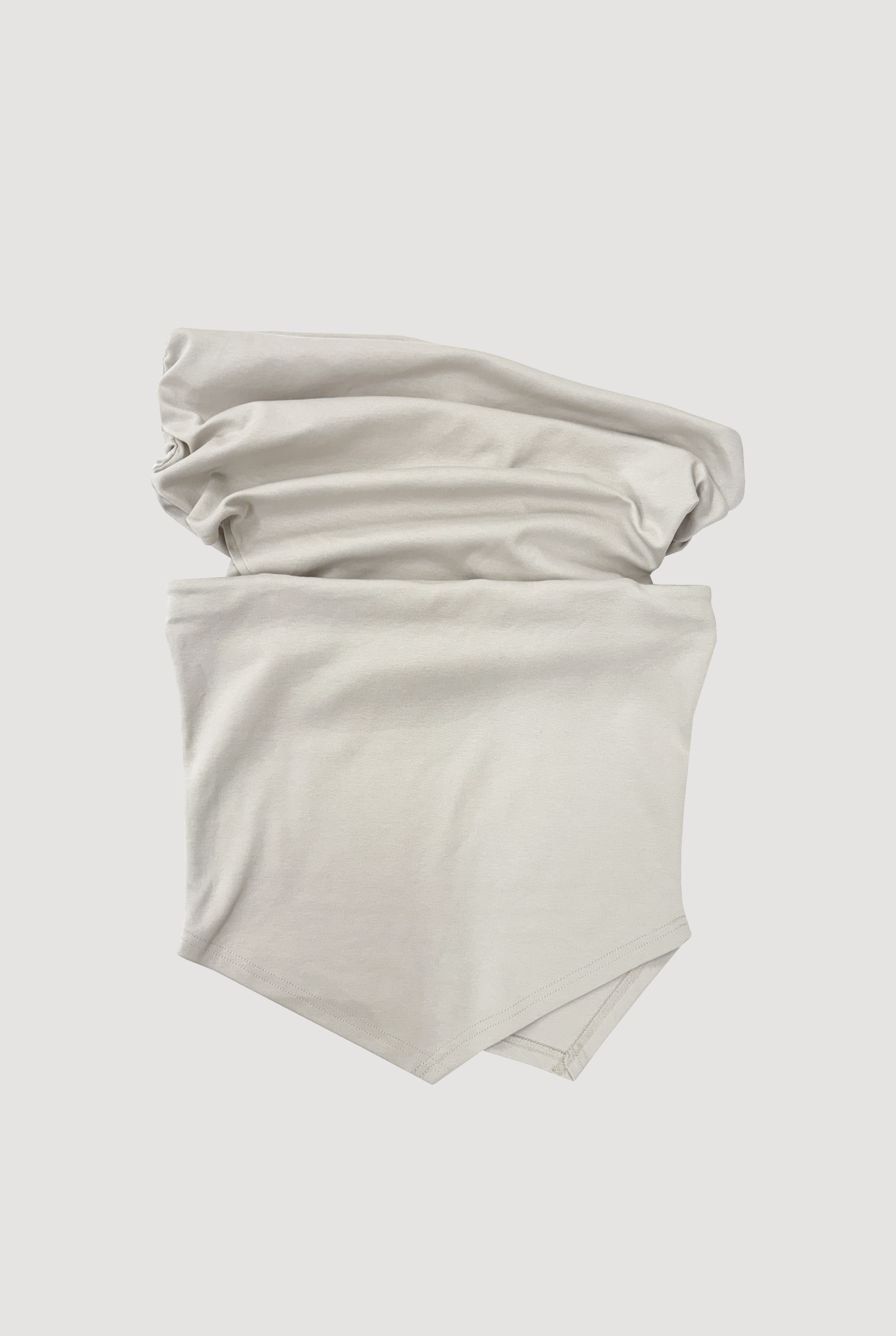 ASYMMETRIC DRAPE TOP / GRAY