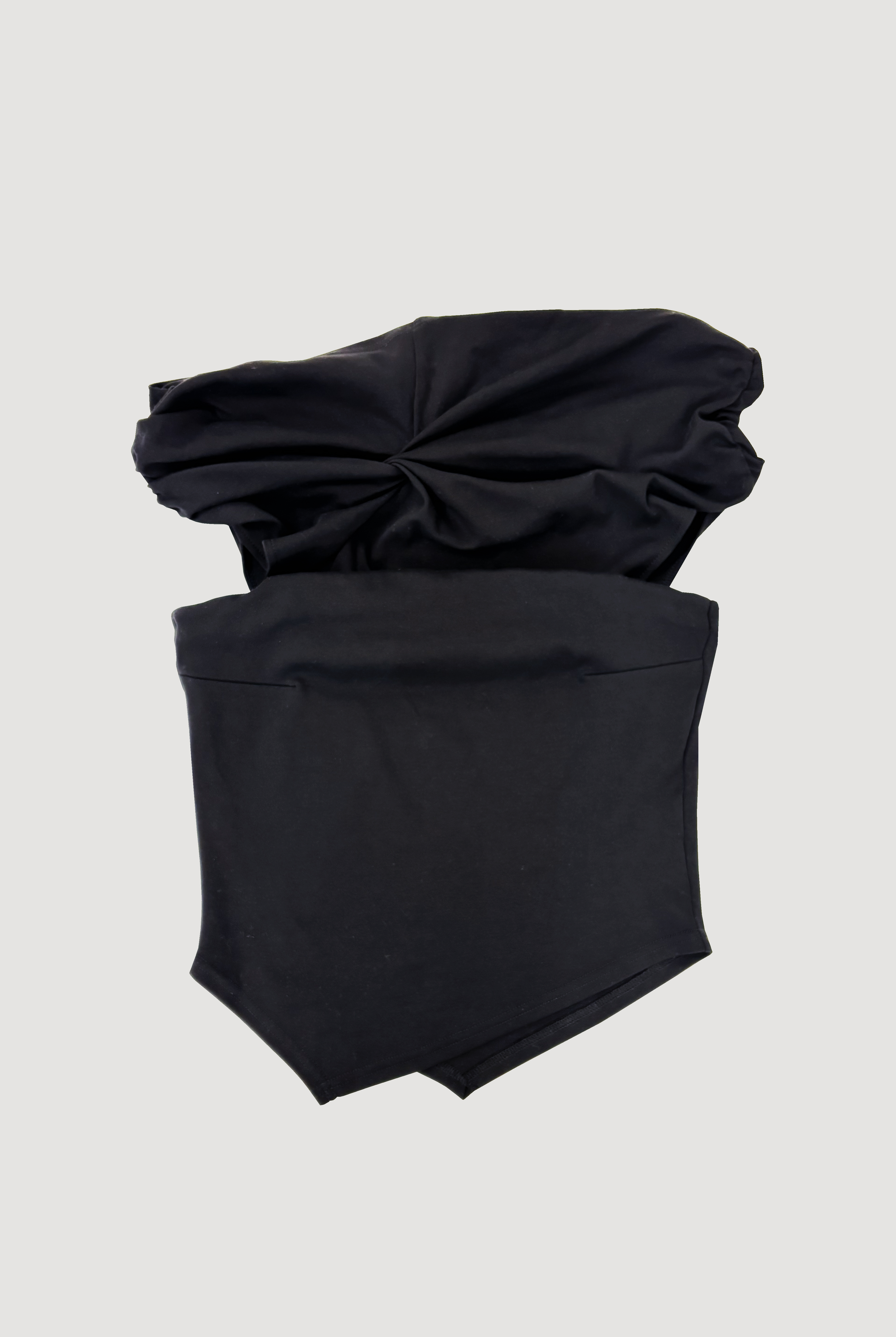 【POP UP】ASYMMETRIC DRAPE TOP / BLACK