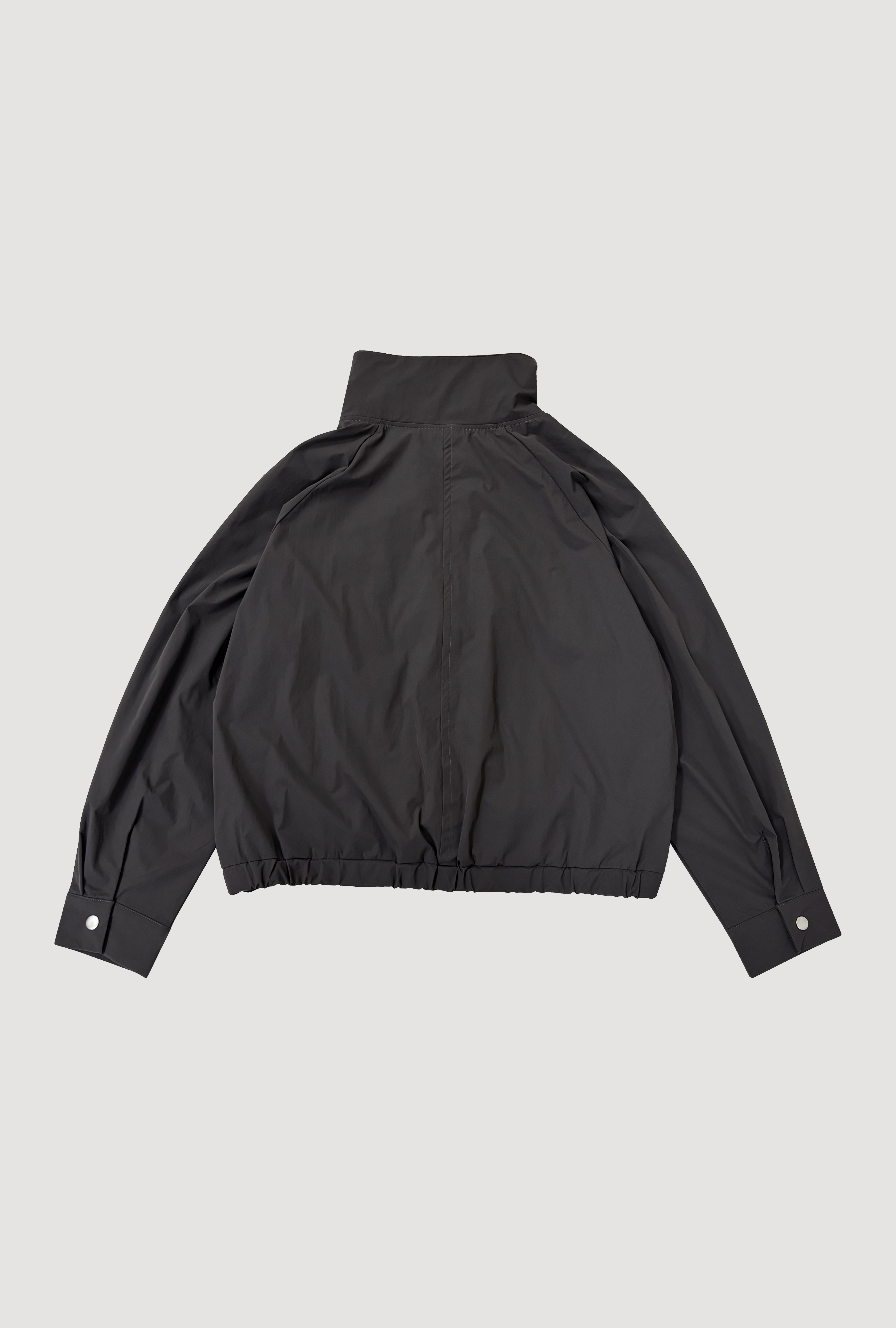 DRAWSTRING TRACK JACKET / CHARCOAL