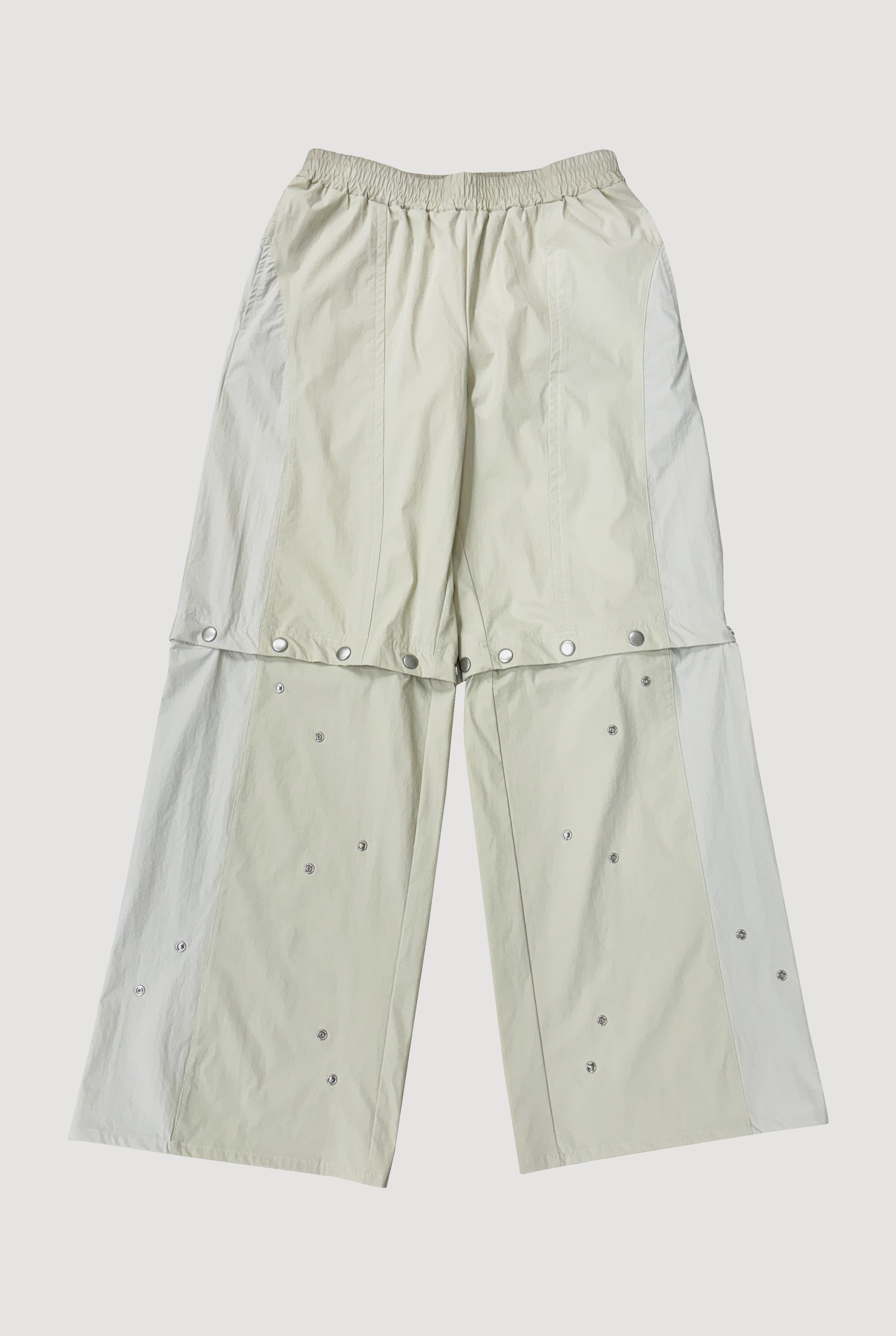 2WAY DEFORMED TRACK PANTS / IVORY