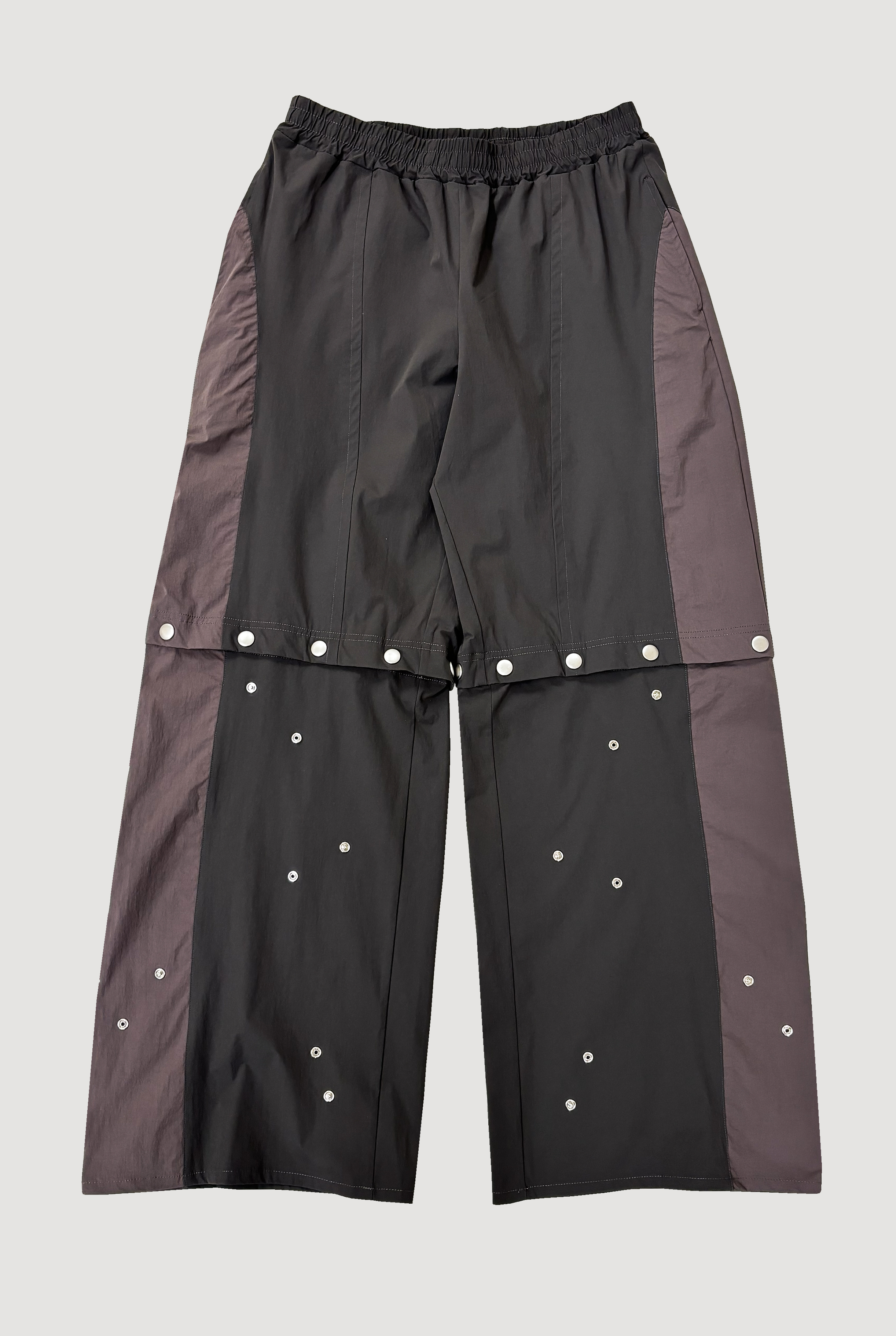 2WAY DEFORMED TRACK PANTS / CHARCOAL