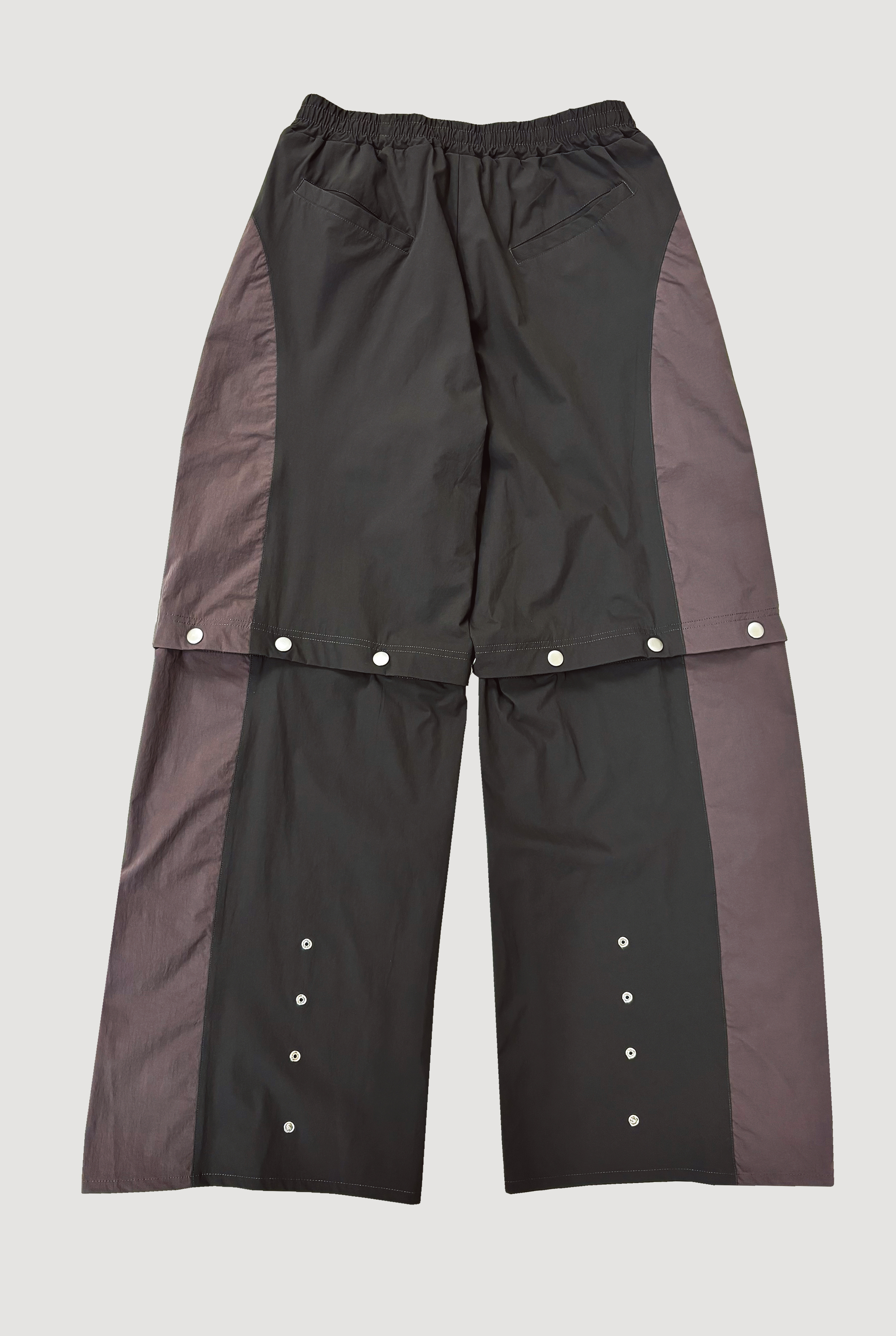 2WAY DEFORMED TRACK PANTS / CHARCOAL