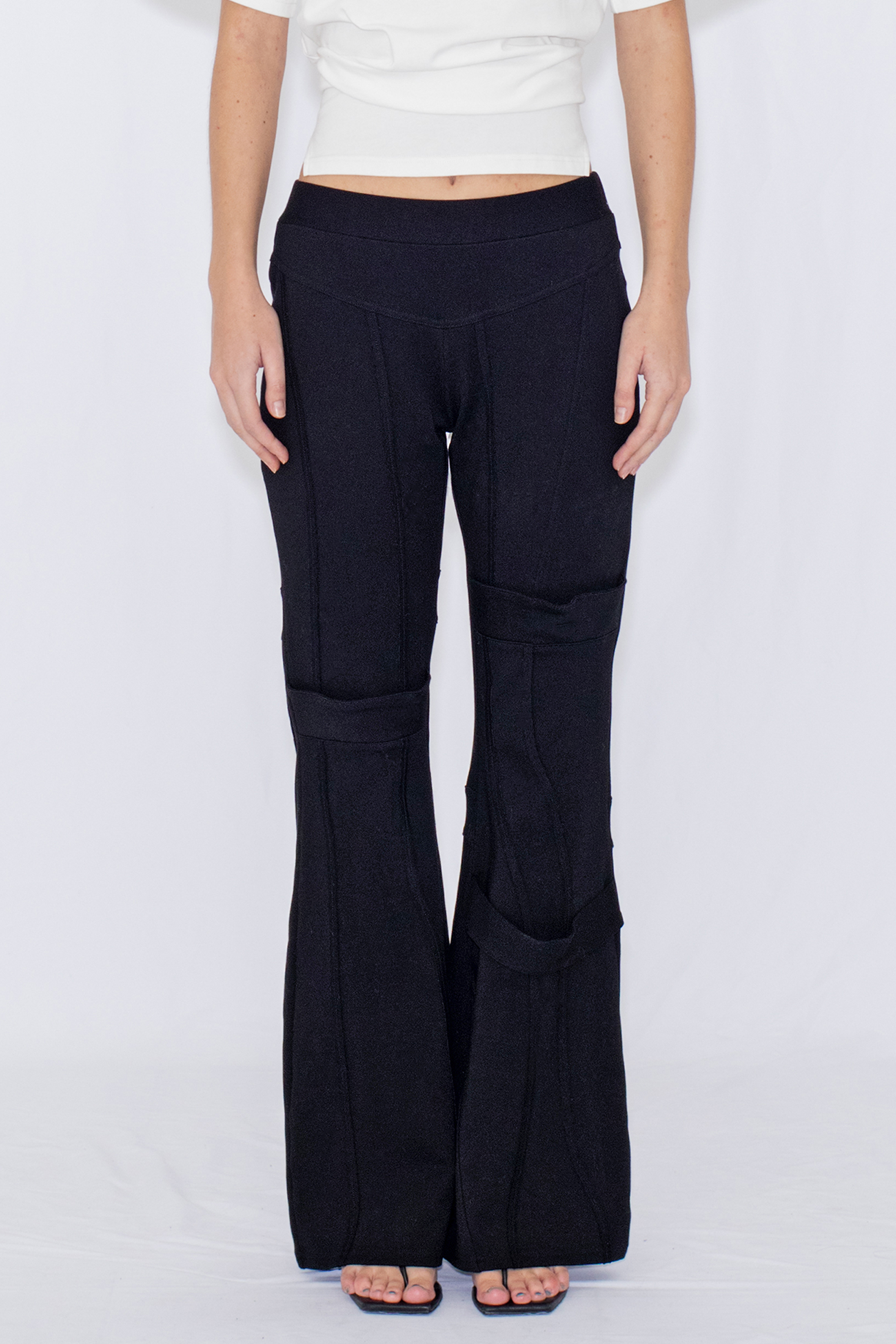 SWITCHING JERSEY PANTS / BLACK