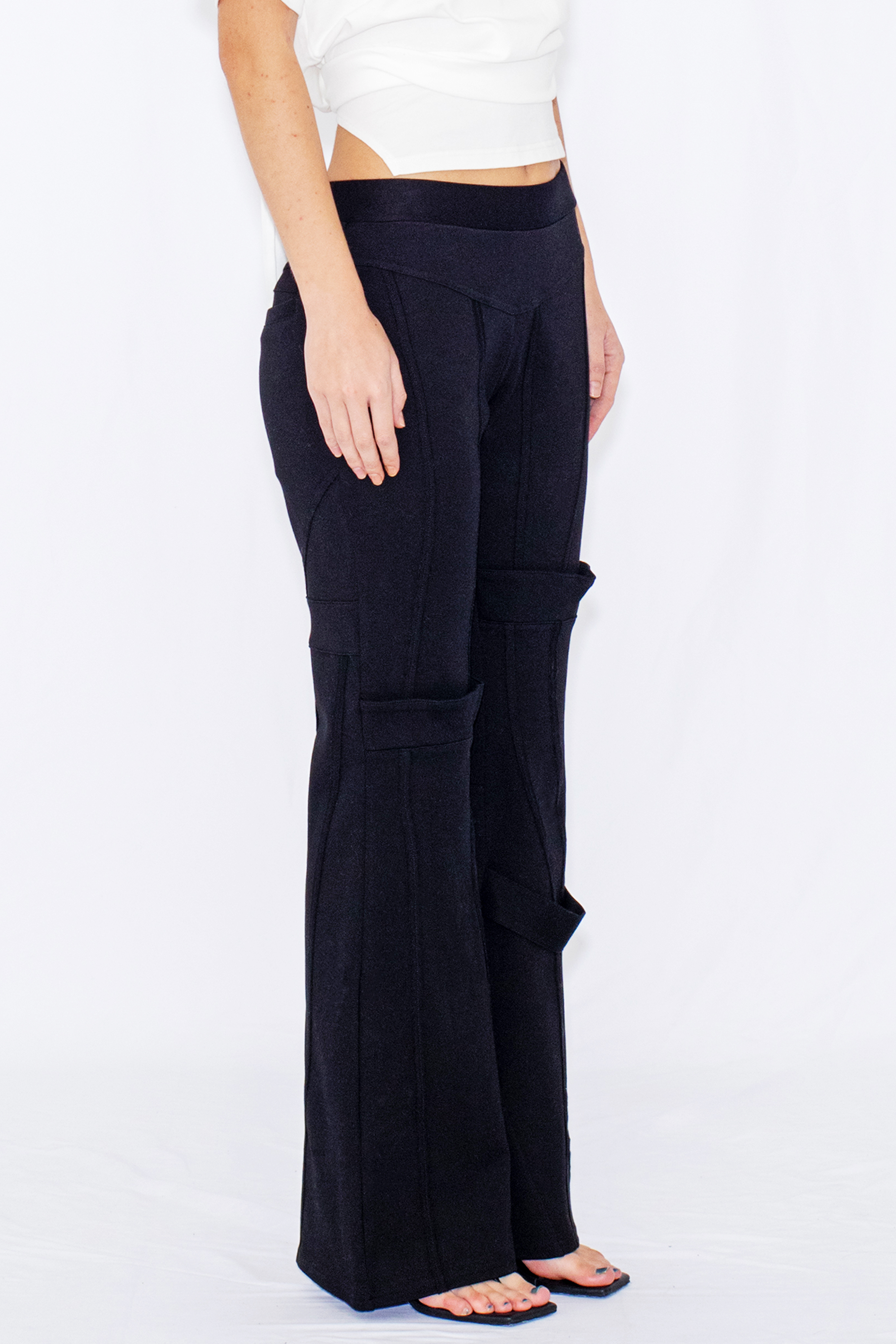 SWITCHING JERSEY PANTS / BLACK