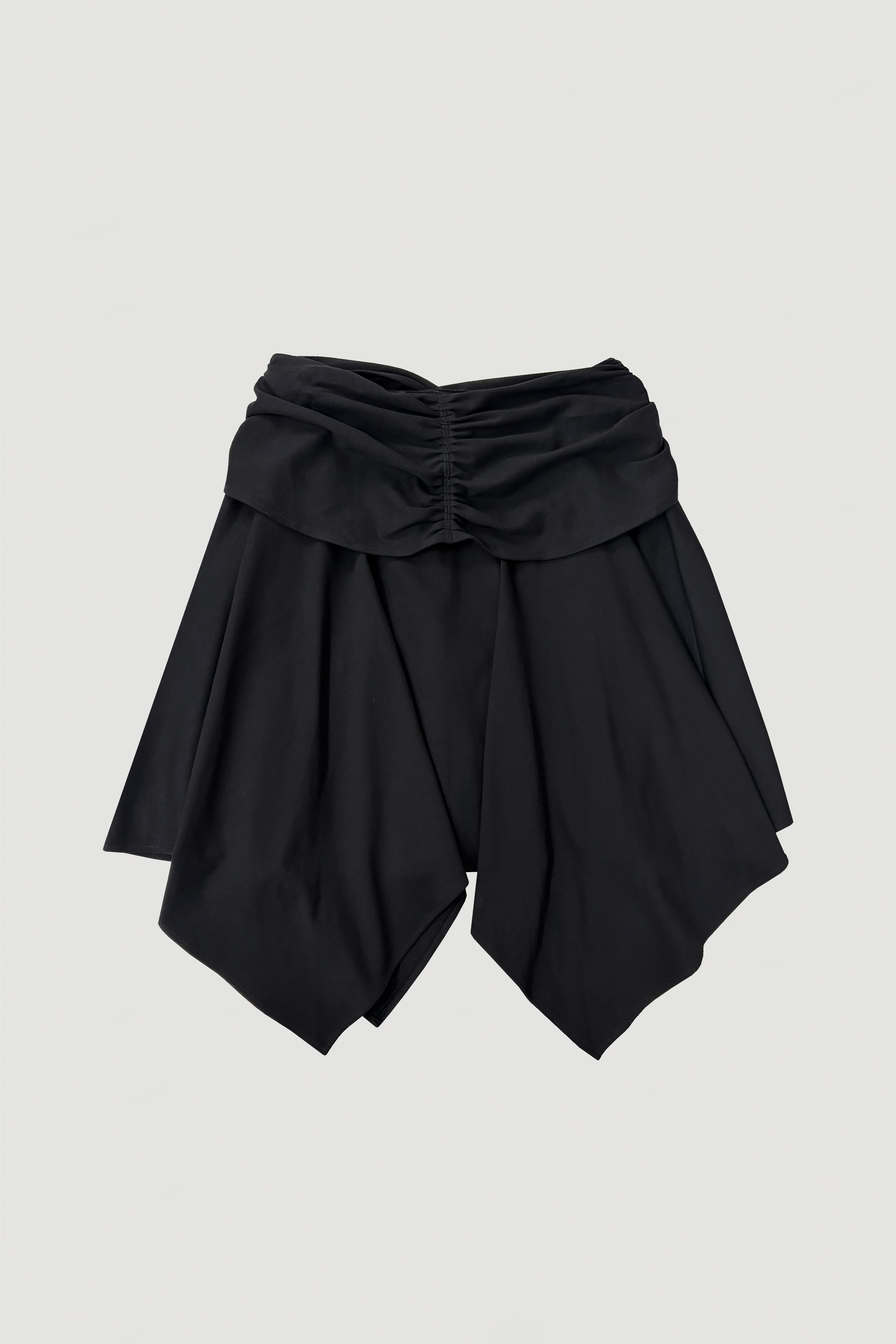 ASYMMETRIC DRAPE SKIRT / BLACK