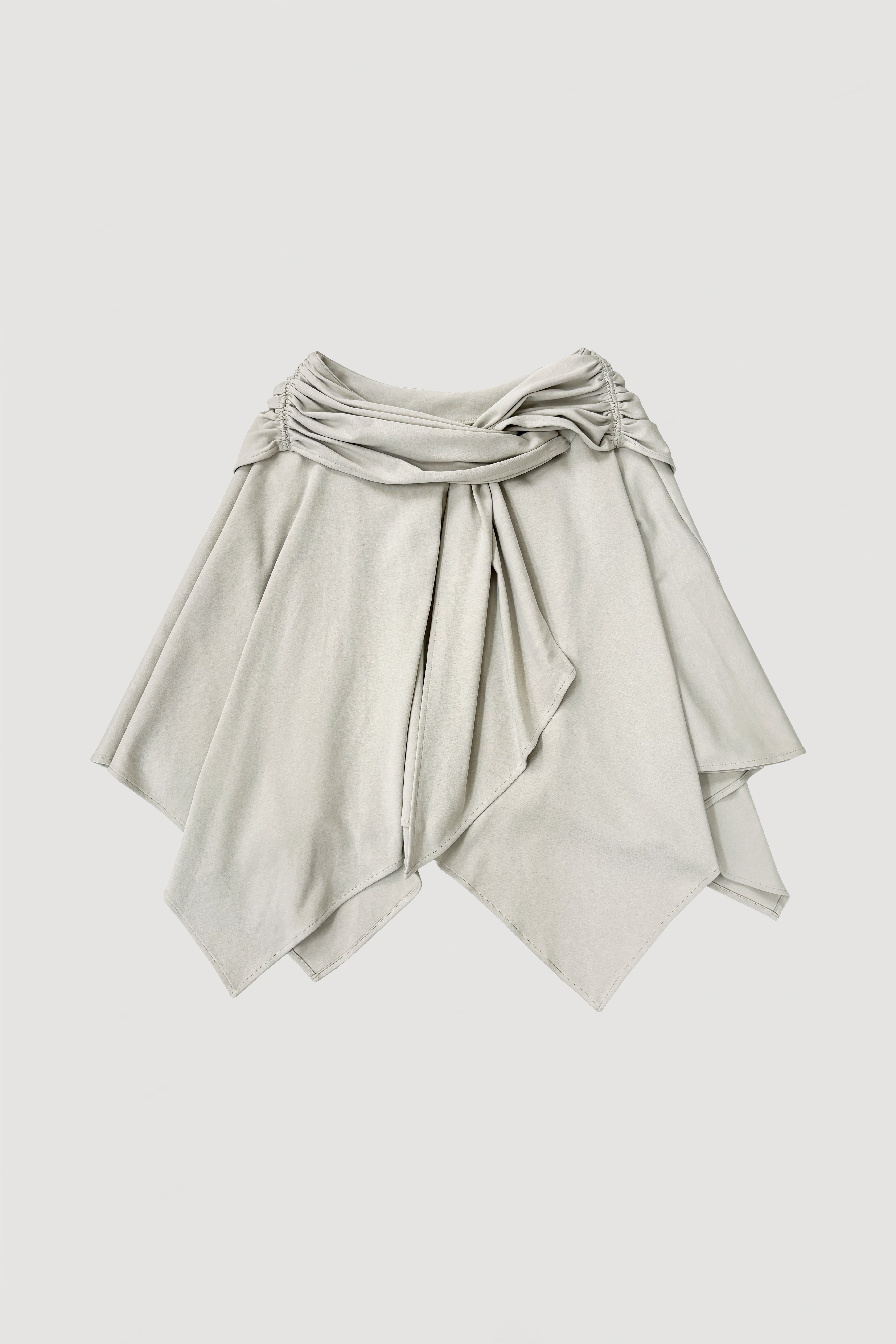 【POP UP】ASYMMETRIC DRAPE SKIRT / GRAY