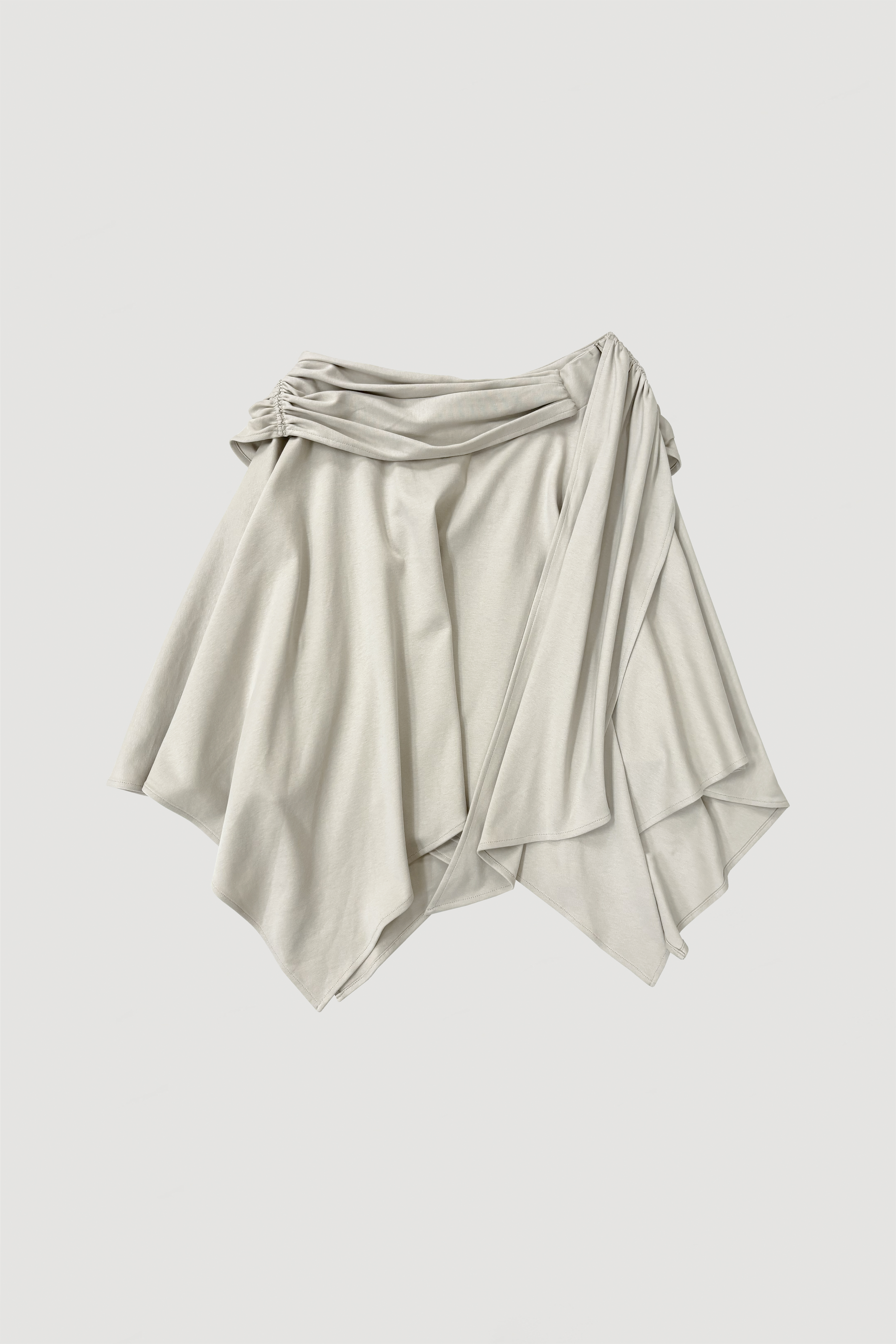 【POP UP】ASYMMETRIC DRAPE SKIRT / GRAY
