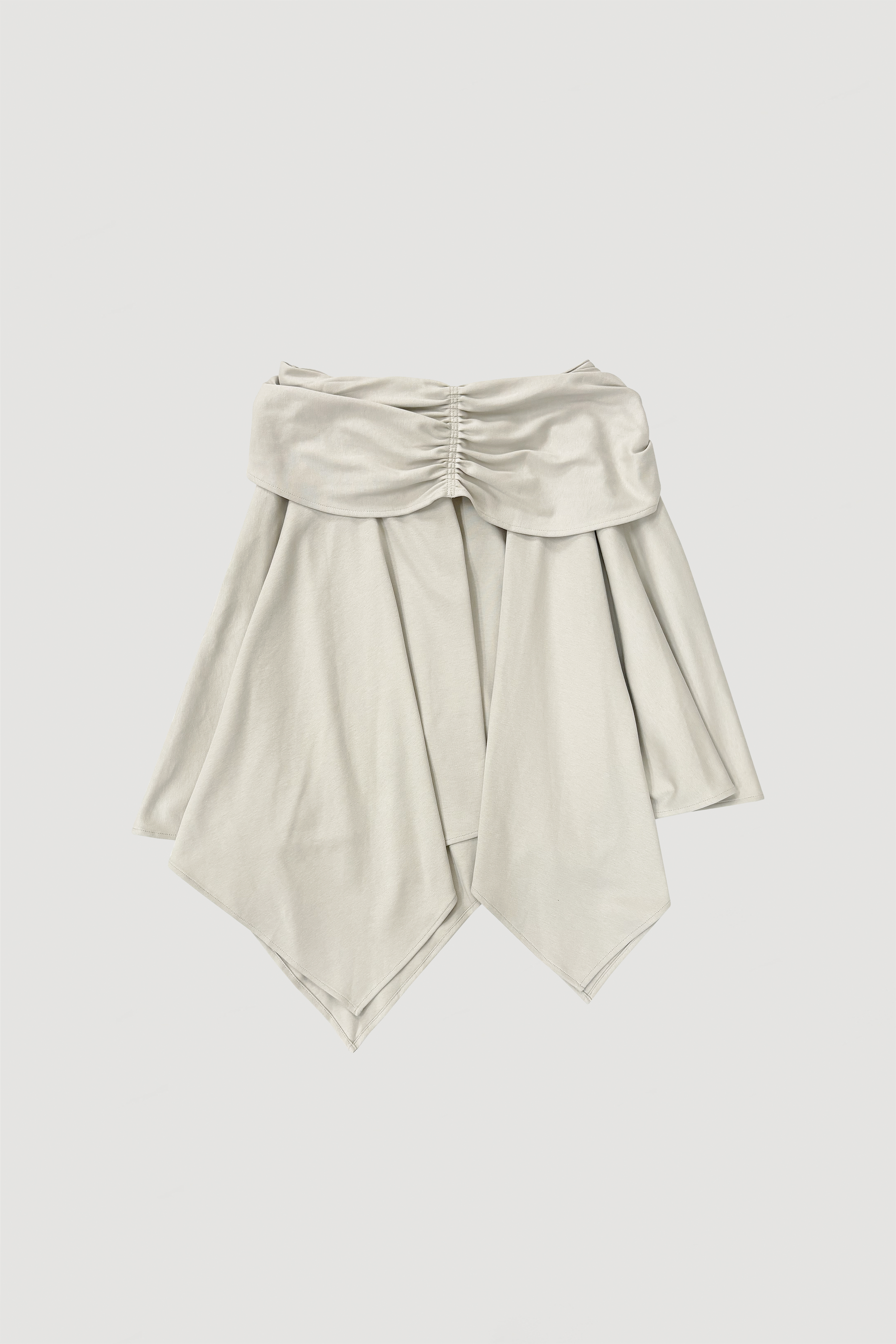 【POP UP】ASYMMETRIC DRAPE SKIRT / GRAY